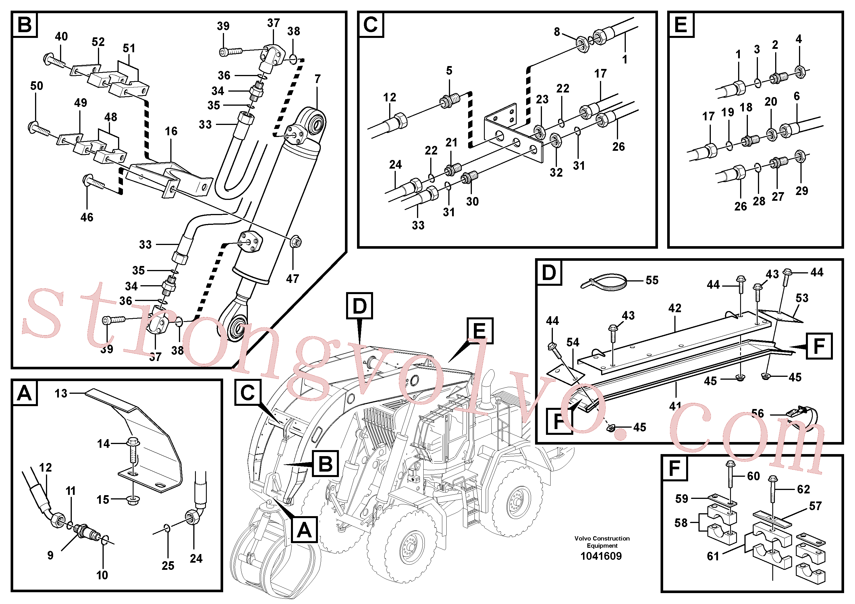 VOE4785462 Volvo Hidráulica de serviço, braço de elevação(1041609 Montagem)