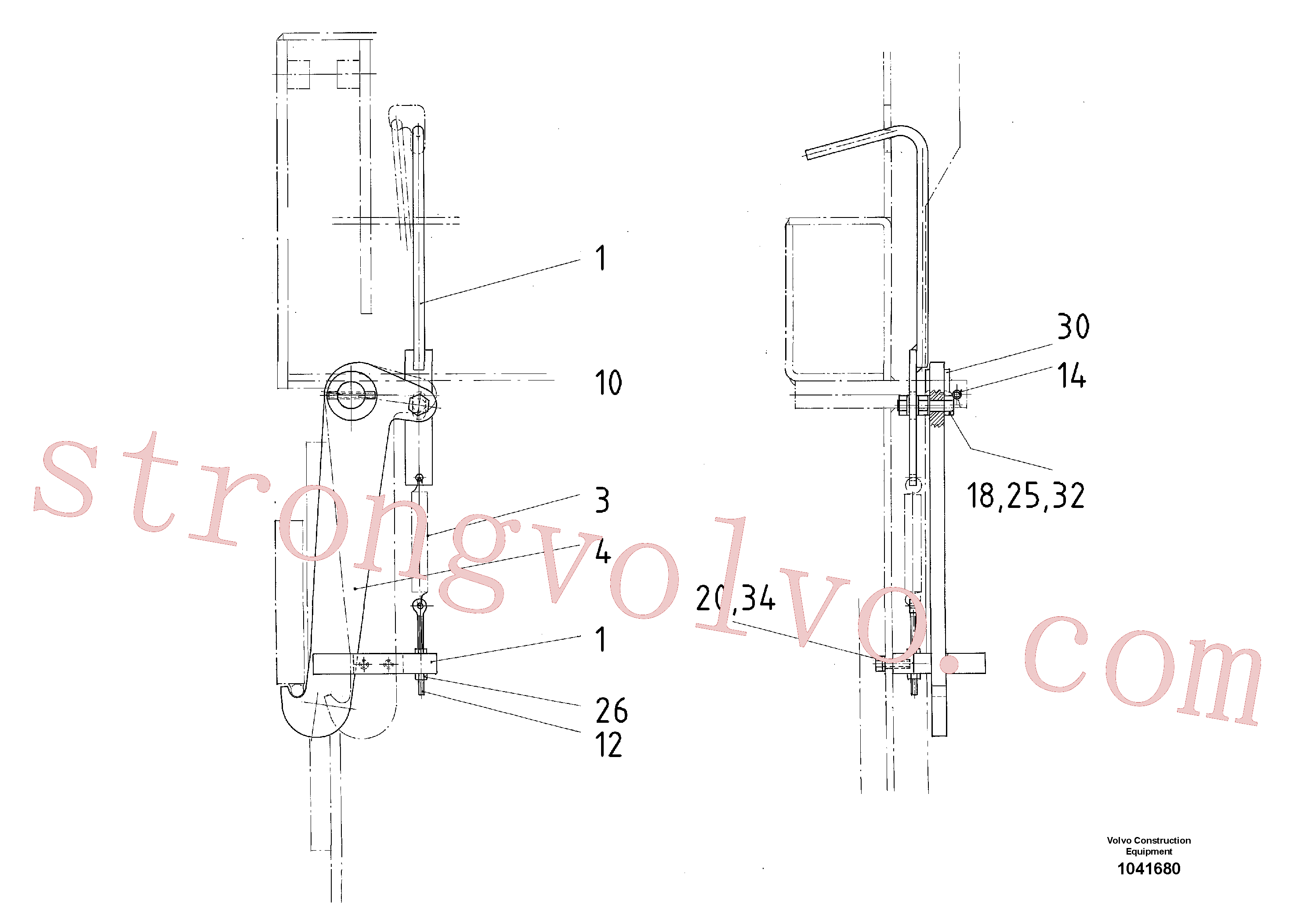 RM96722269 Volvo barra de alisar, stop(1041680 Montagem)