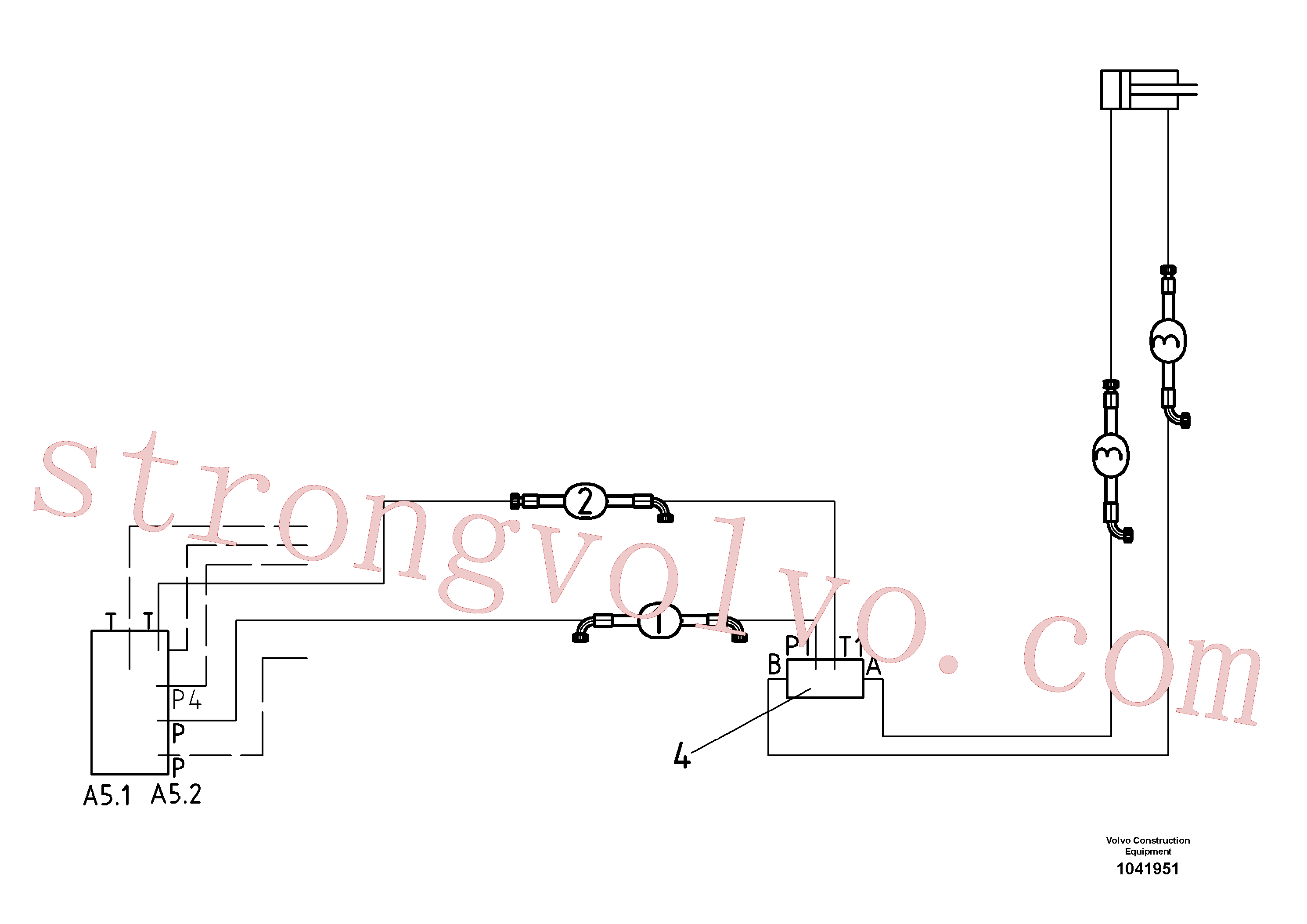 RM13968235 Volvo Altura do parafuso sem-fim hidráulico(1041951 Montagem)