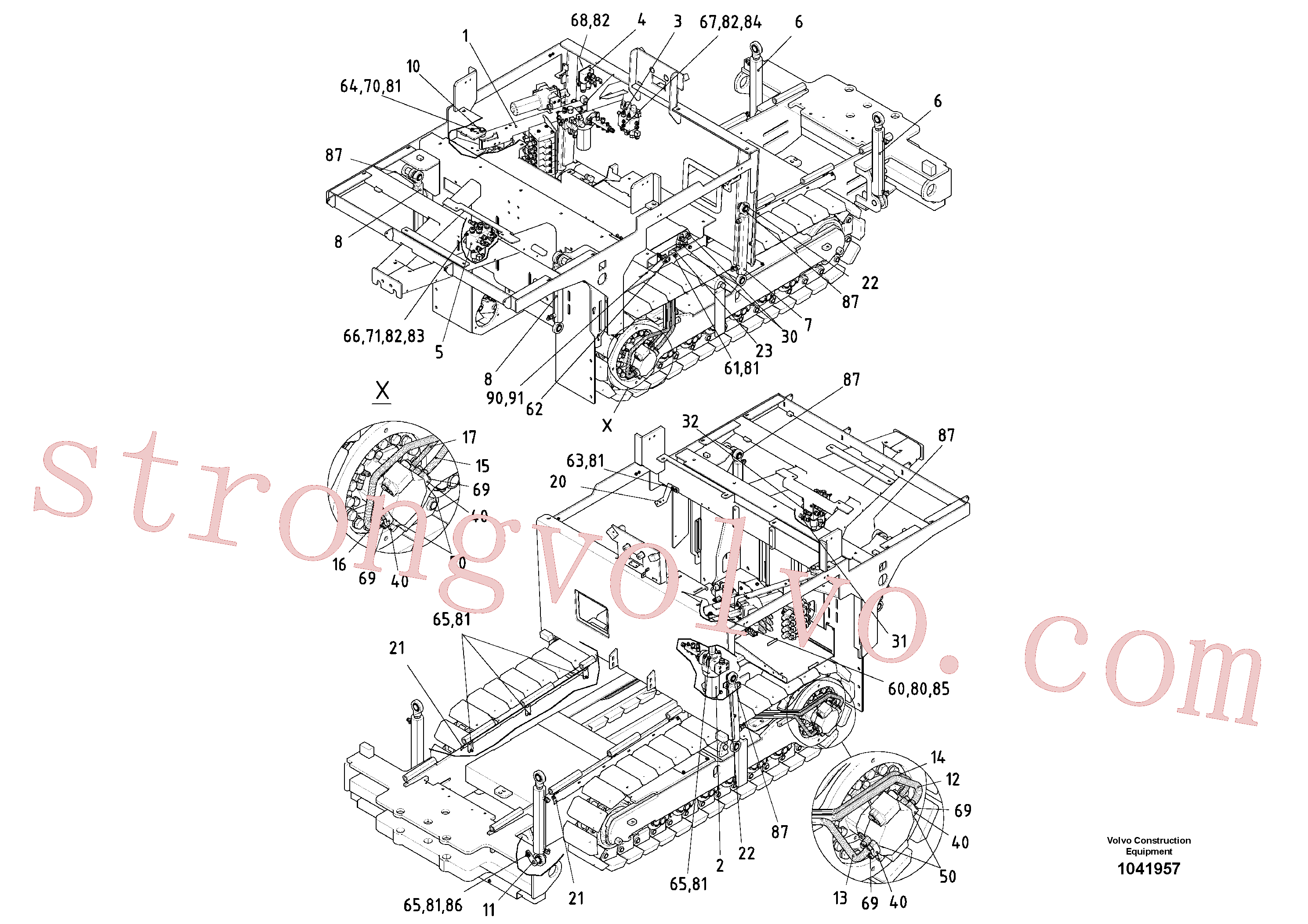 RM54699962 Volvo Válvula e cilindro(1041957 Montagem)