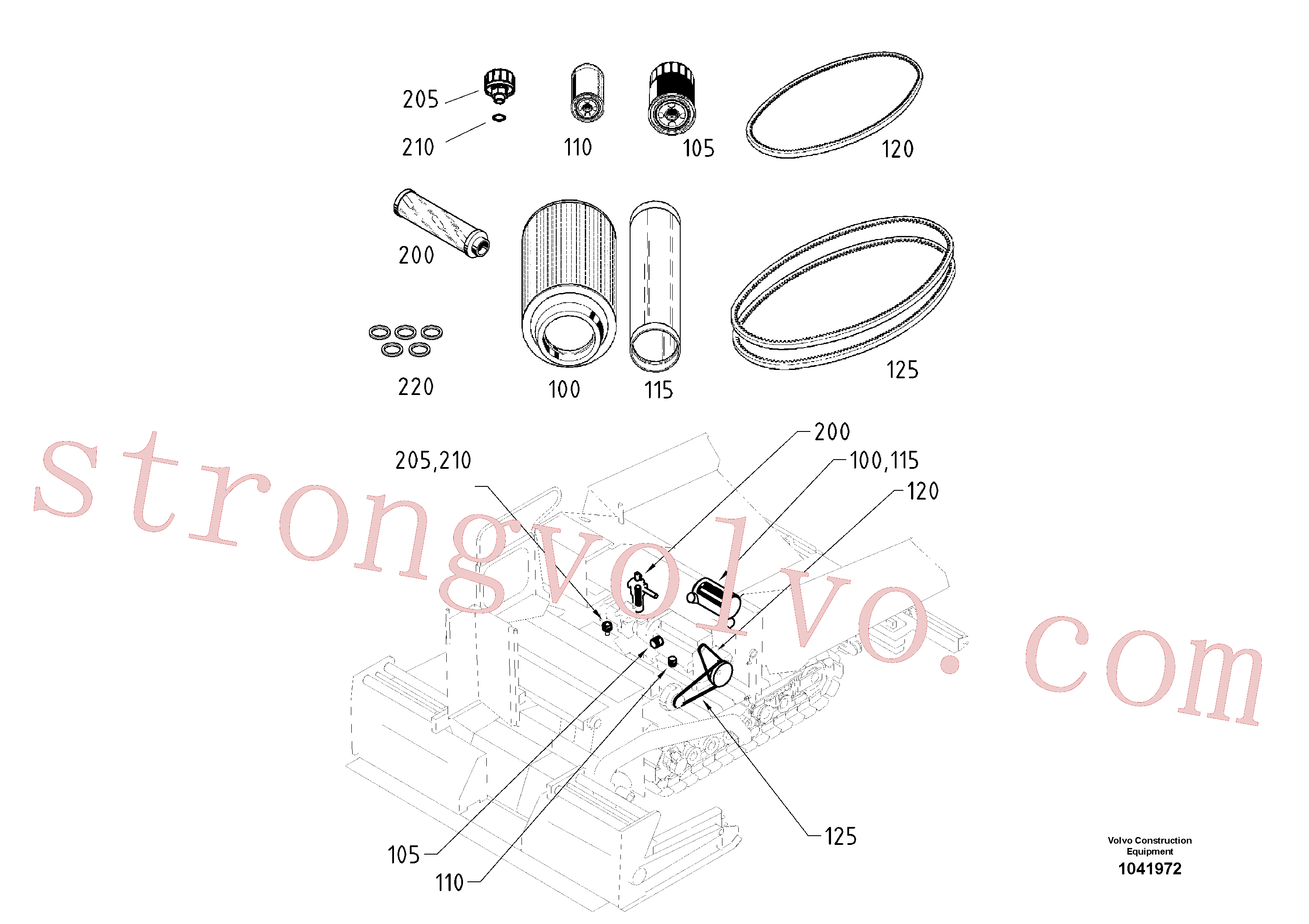 RM80607047 Volvo Kit de assistência(1041972 Montagem)