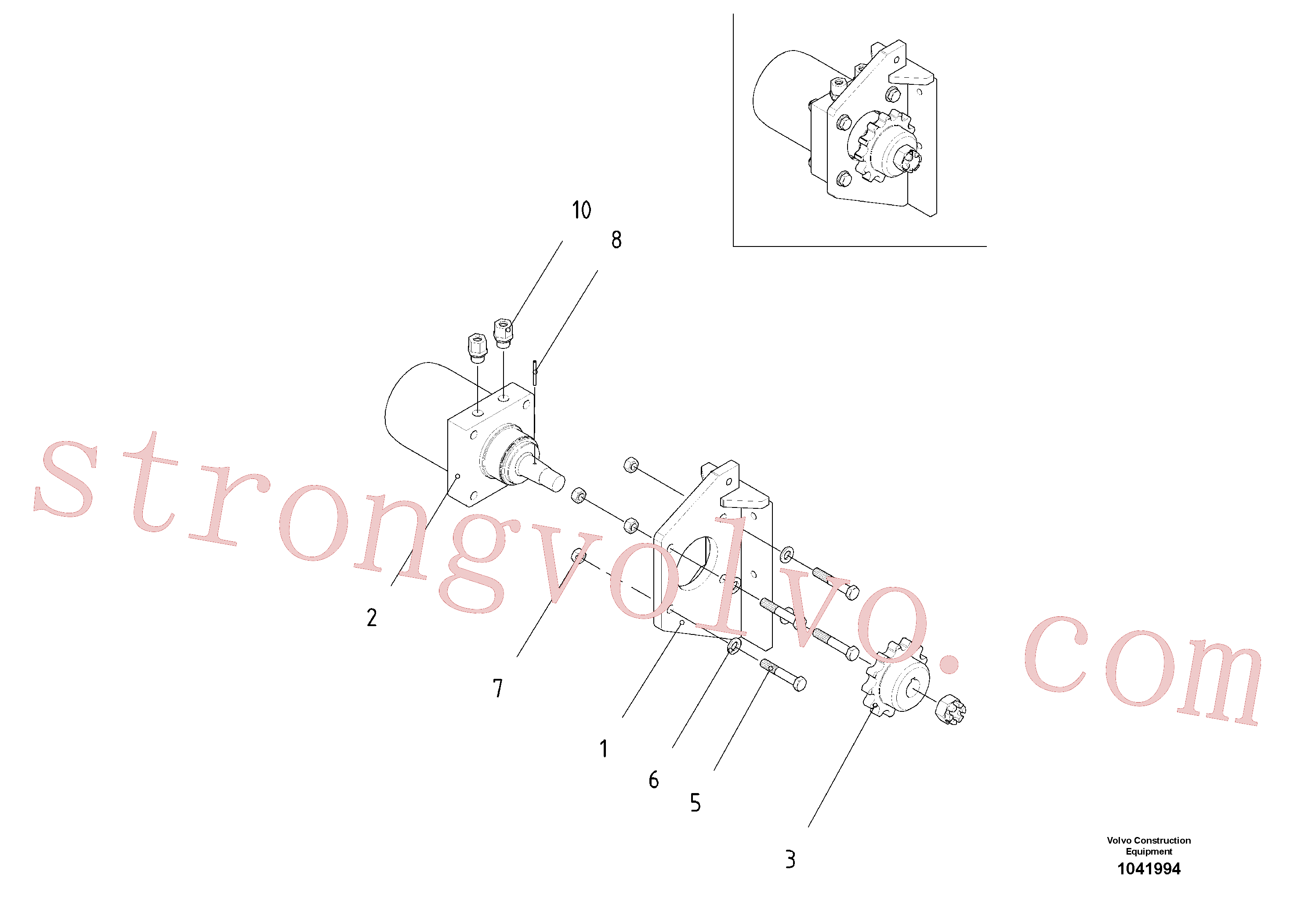 RM14201800 Motor hidráulico Volvo escavadeira