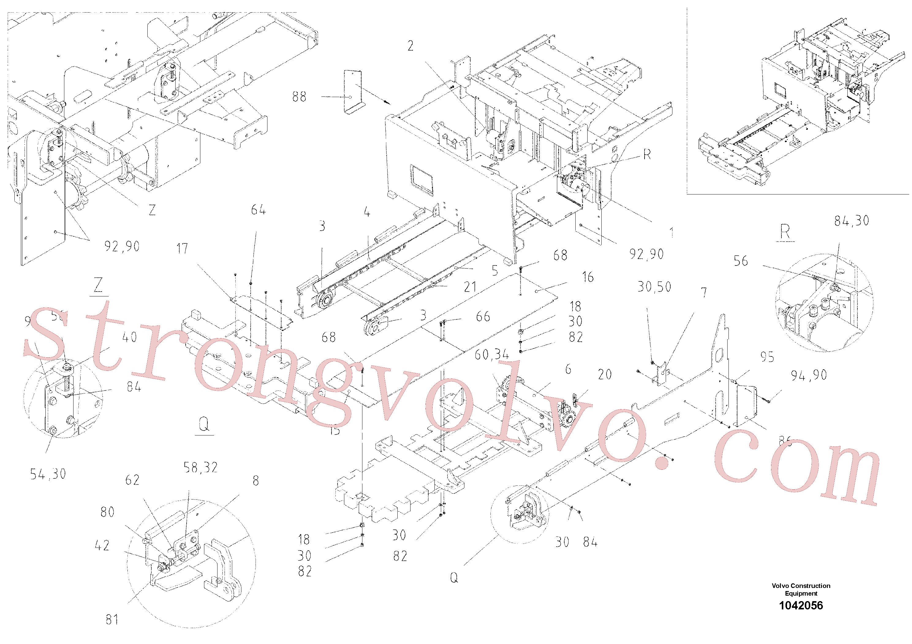 RM96722426 Volvo Conjunto de correia de entrega(1042056 Montagem)