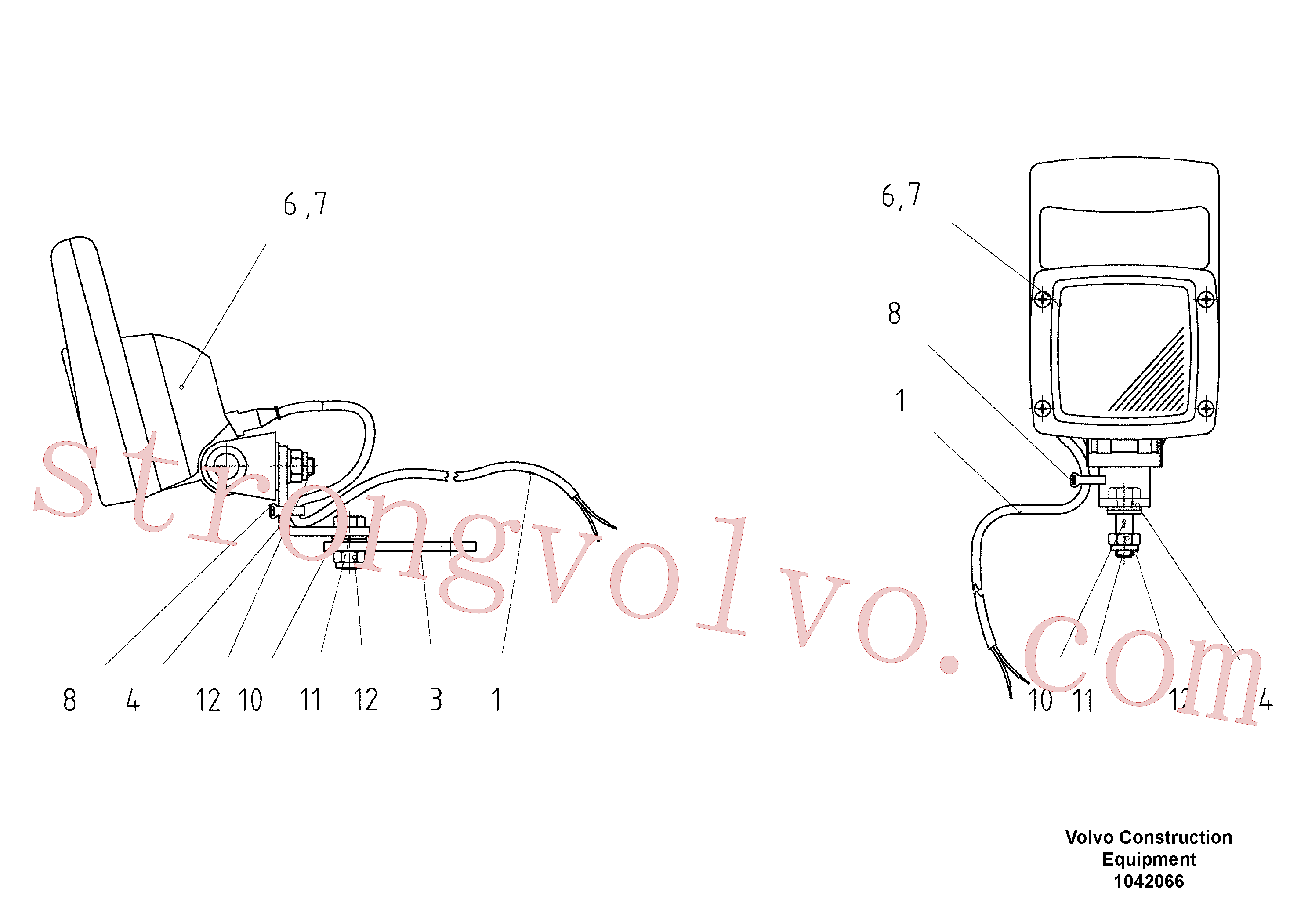 RM54758230 Volvo 4 luzes de trabalho(1042066 Montagem)