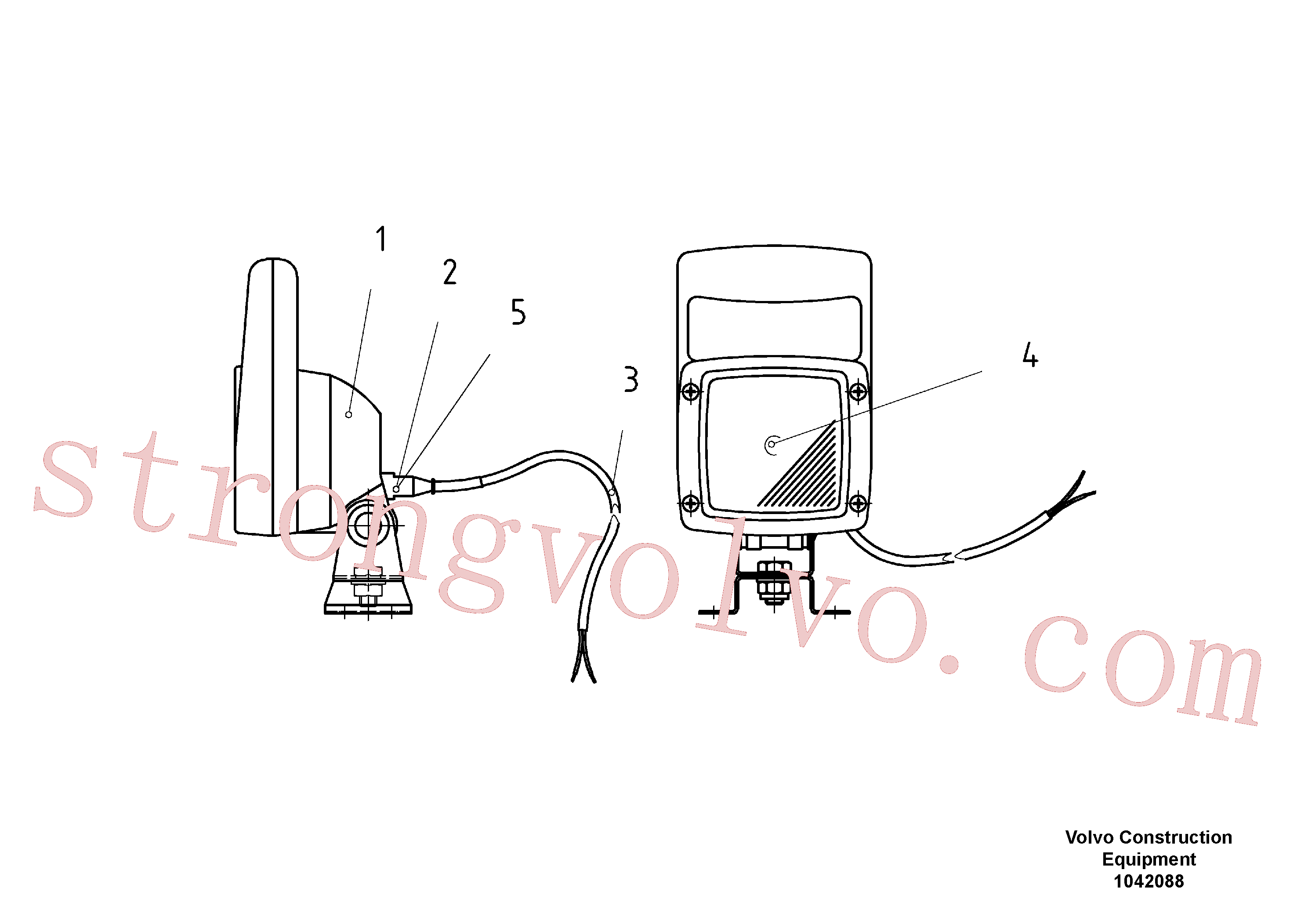 RM54758230 Volvo Farol dianteiro com cabo(1042088 Montagem)