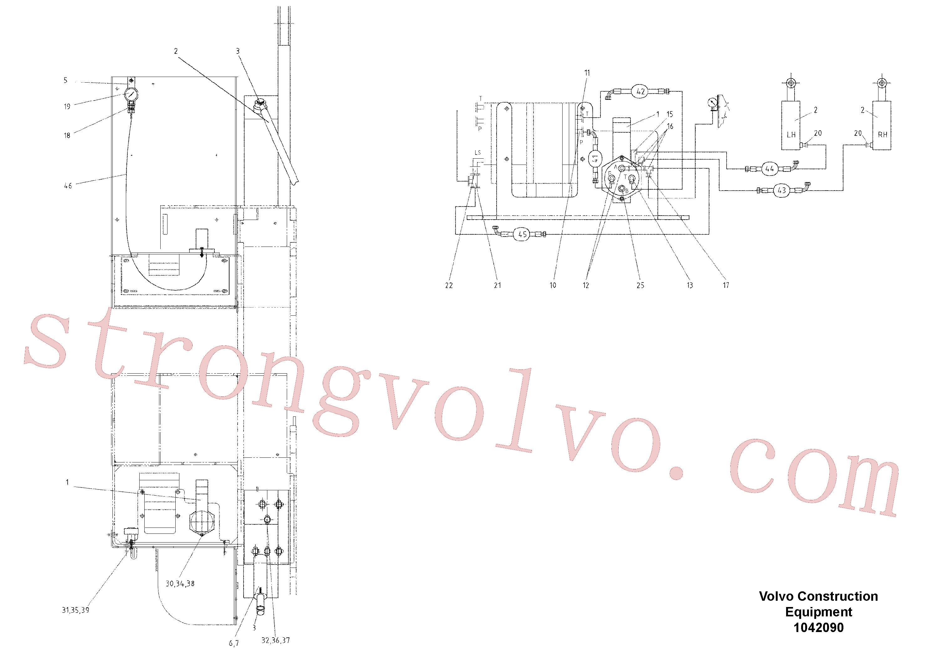 RM14280432 Volvo Dispositivo de carga de mestra hidr.(1042090 Montagem)
