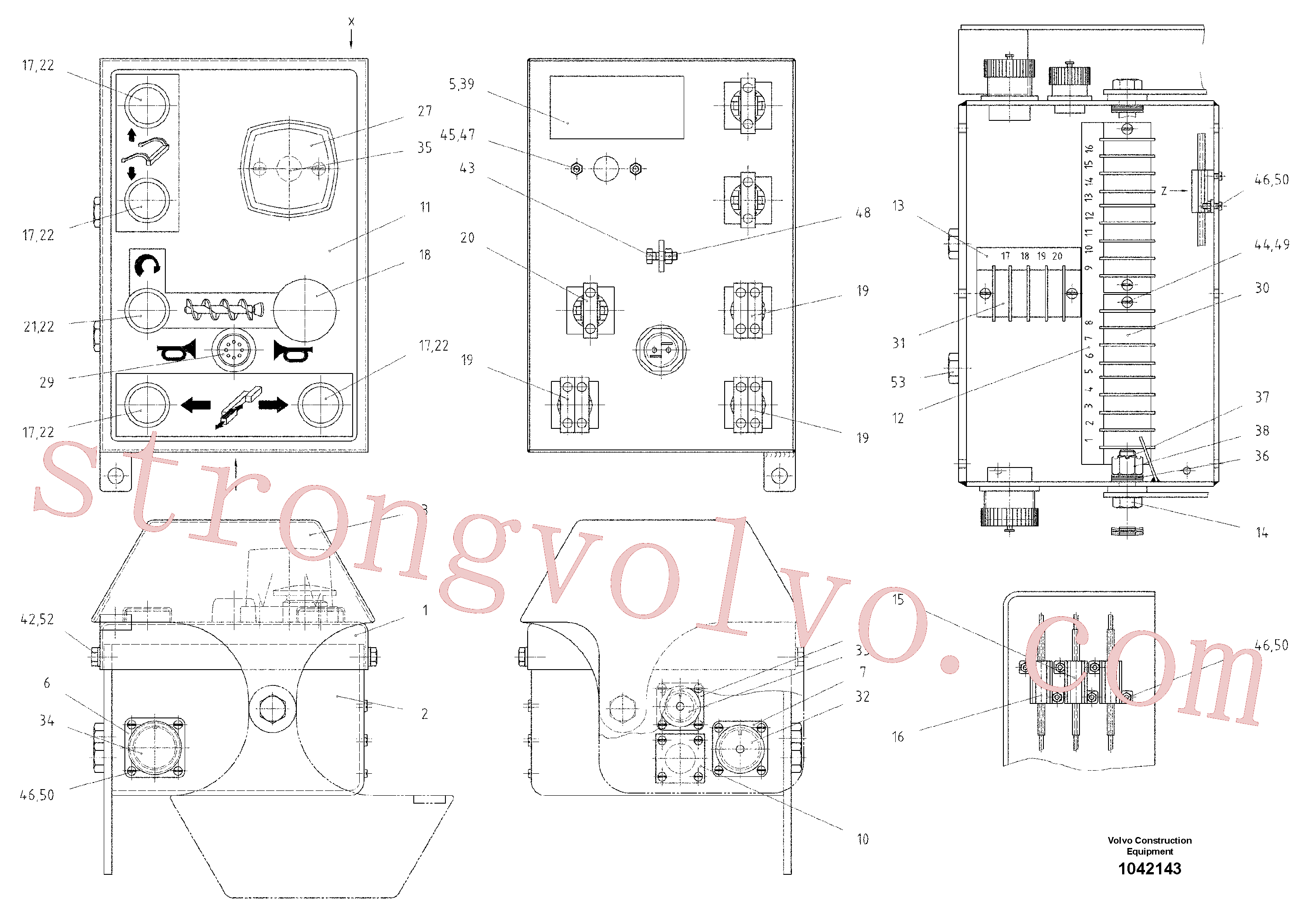 RM14082655 Volvo Painel de comando externo(1042143 Montagem)