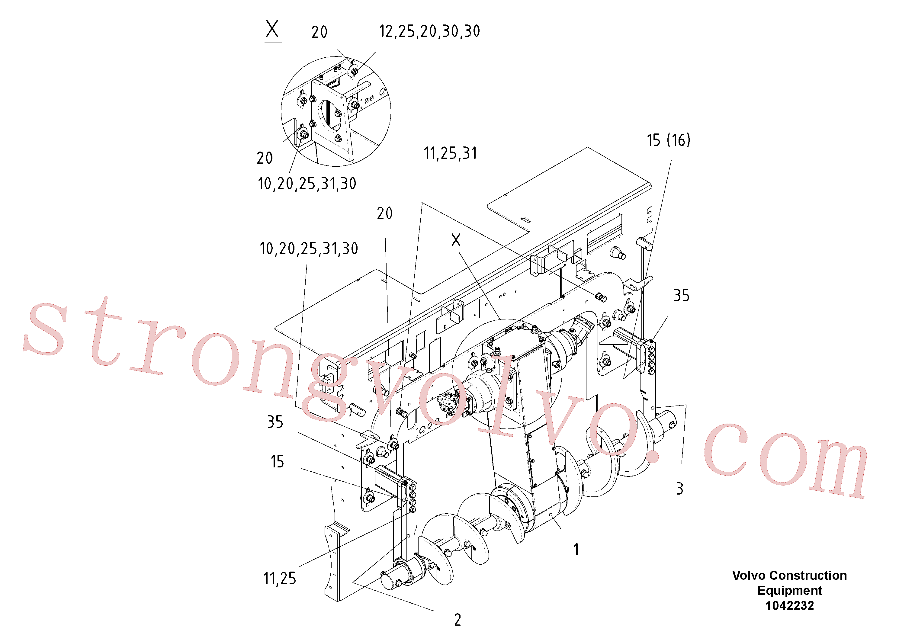 RM96726385 Volvo Parafuso sem-fim básico(1042232 Montagem)