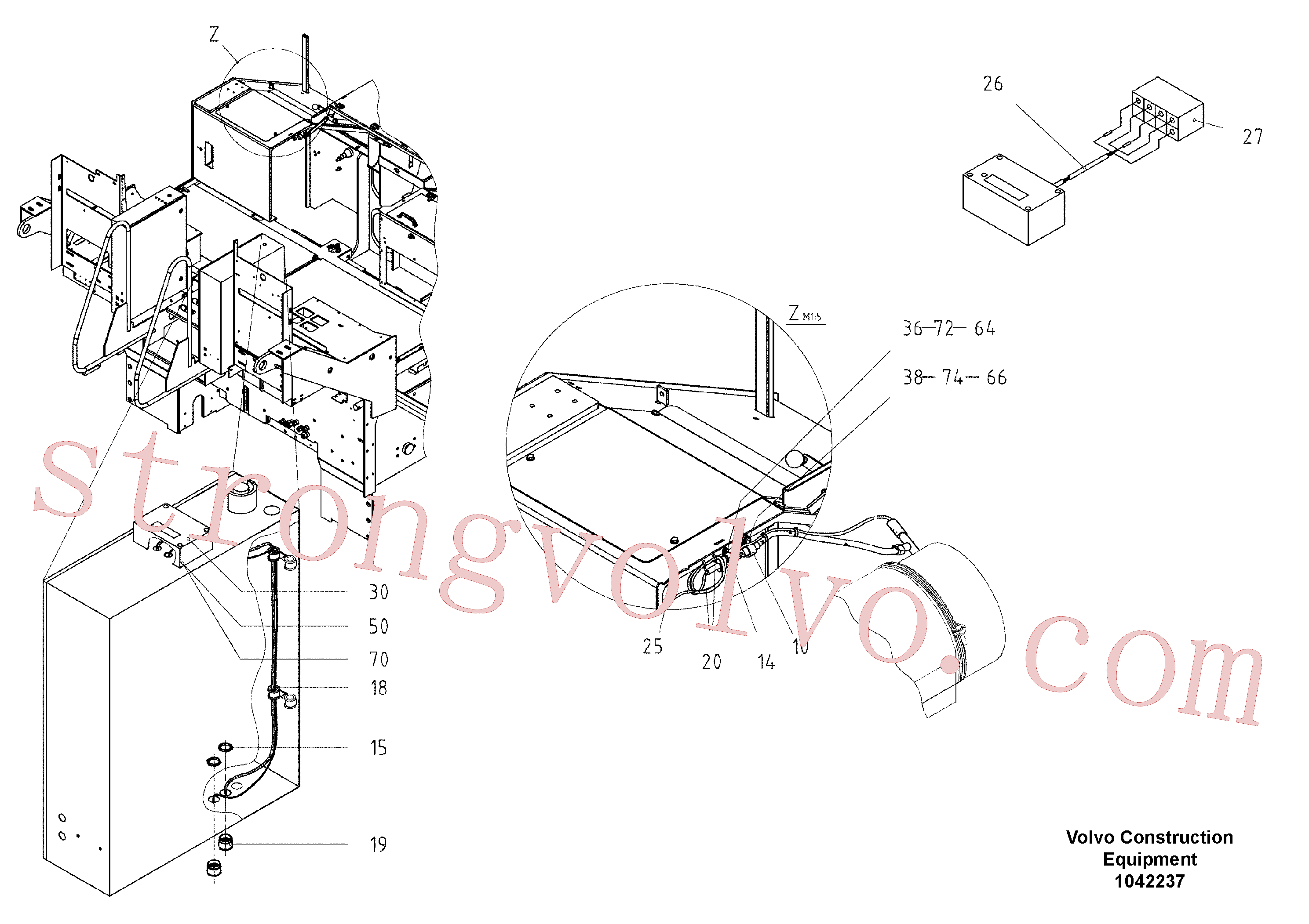 RM96714241 Volvo Sistema eléctrico para filtro de escape Diesel(1042237 Montagem)