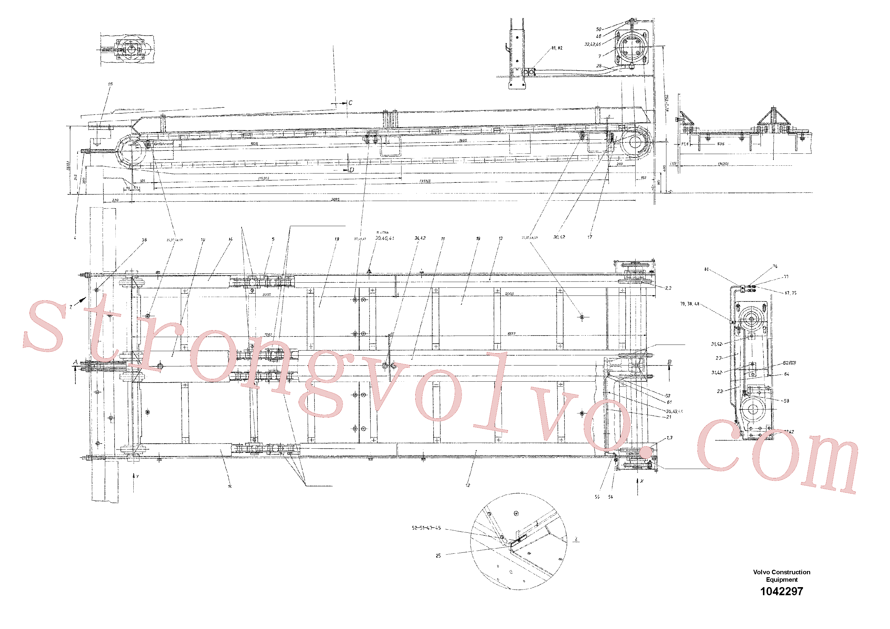 RM96720776 Volvo Correia do transportador(1042297 Montagem)