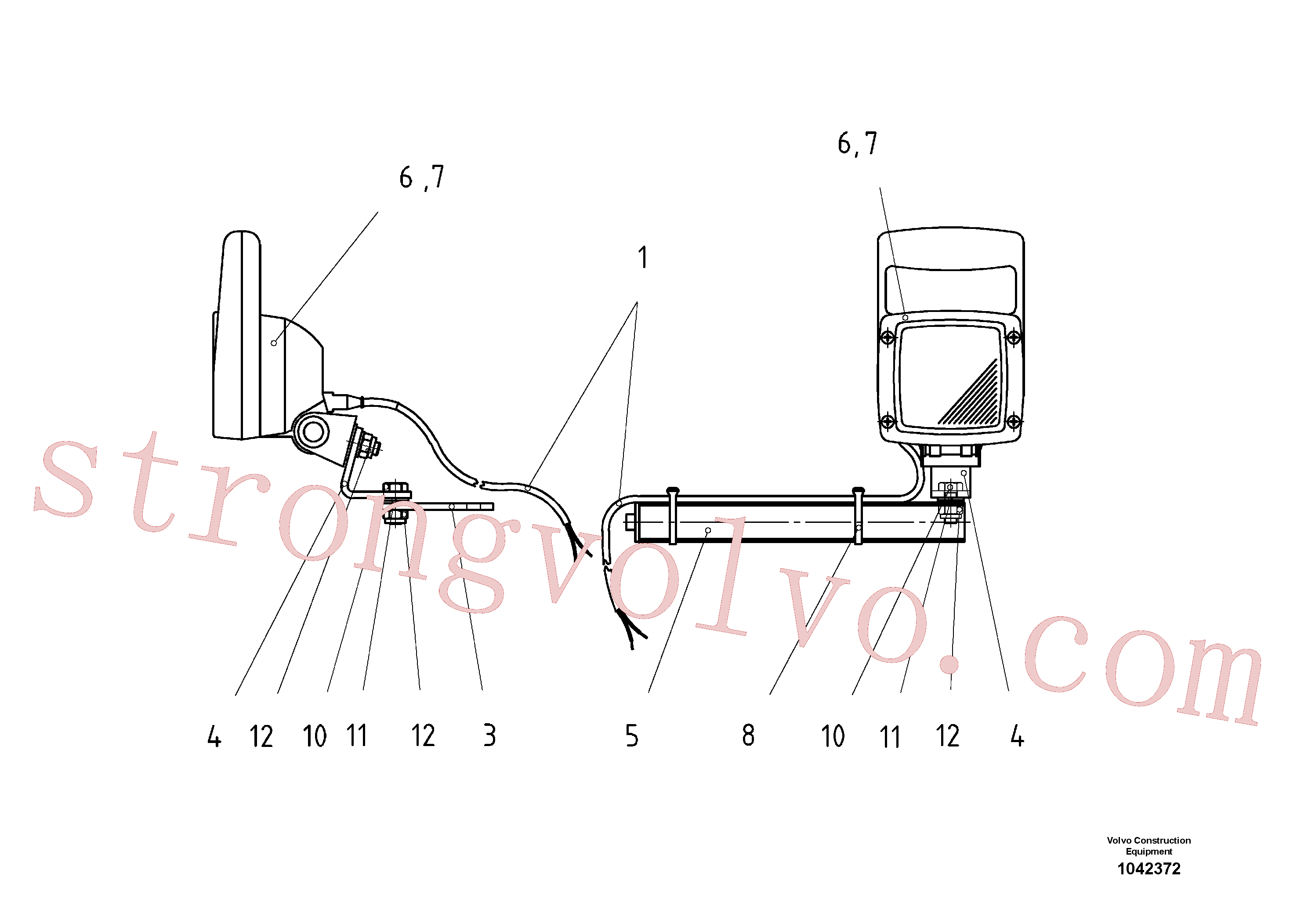 RM58830928 Volvo 4 luzes de trabalho(1042372 Montagem)