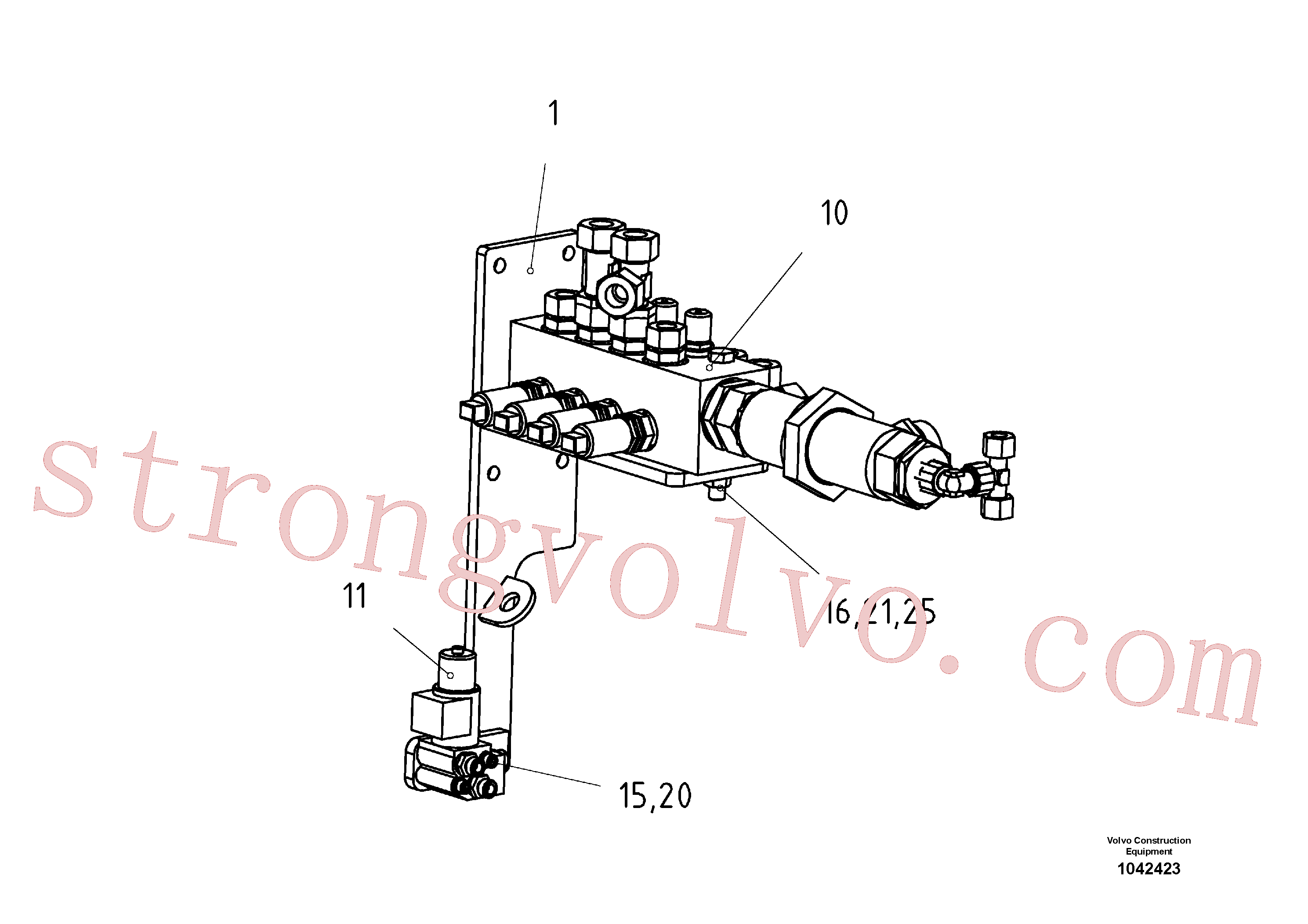 RM96727896 Volvo Suporte do bloco de válvulas(1042423 Montagem)