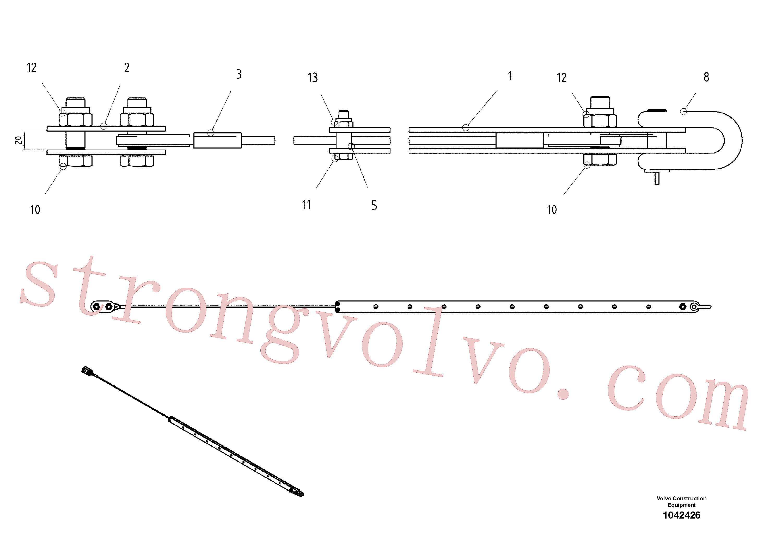 RM96702428 Volvo Cabo - Ajustável(1042426 Montagem)