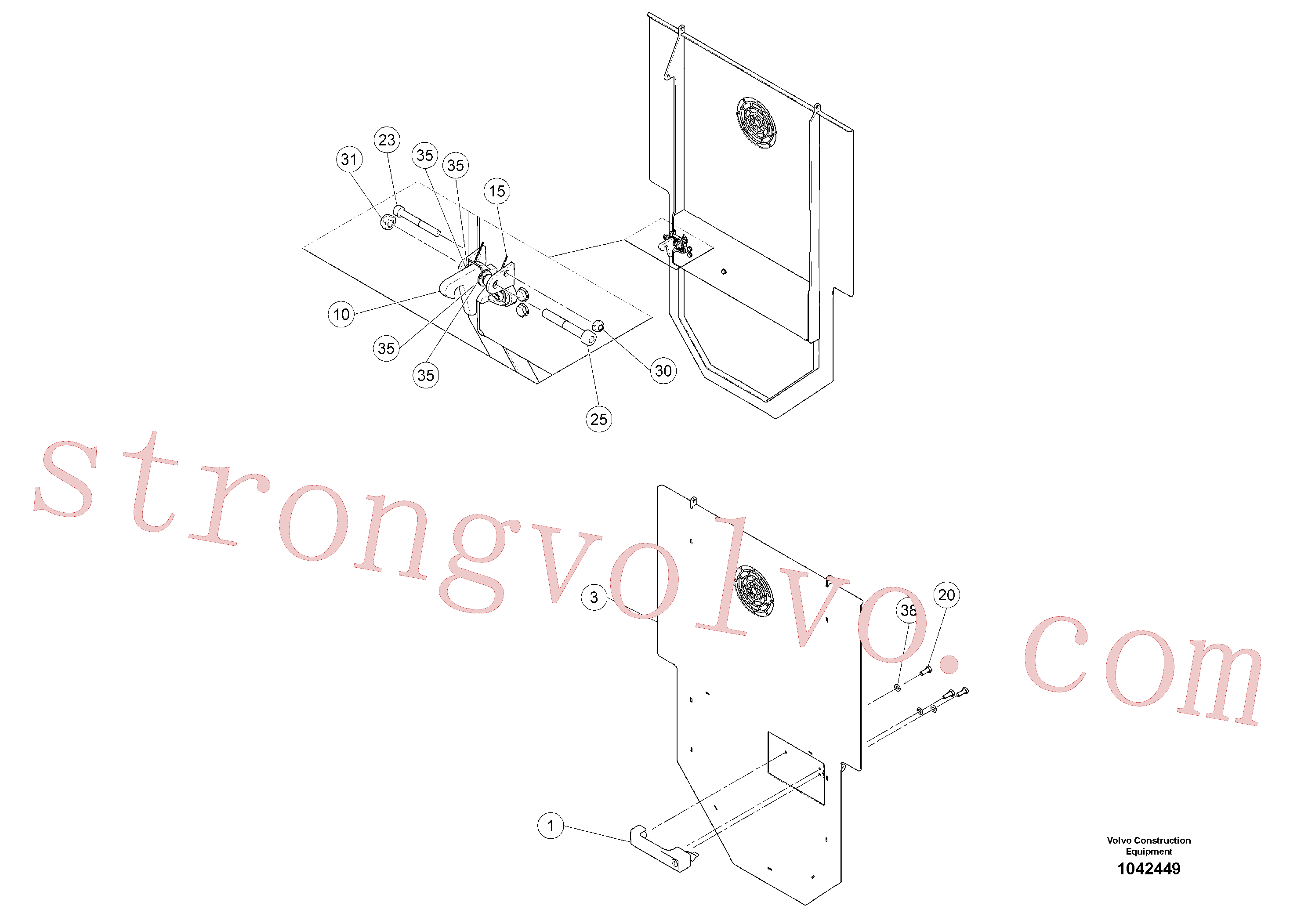 RM14141097 Volvo Escotilha lateral(1042449 Montagem)