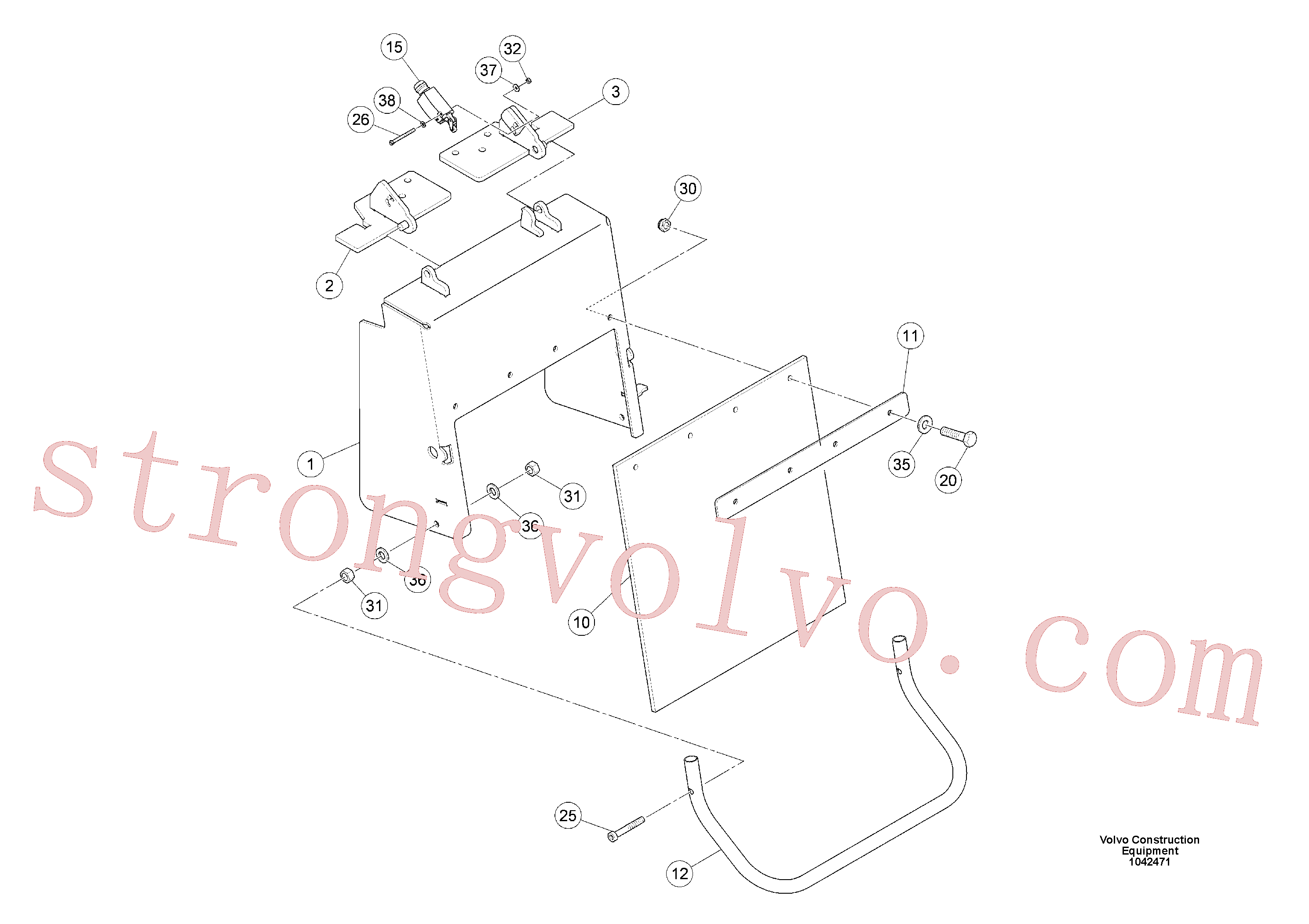 RM96712765 Volvo Pré-montagem da tampa protectora(1042471 Montagem)