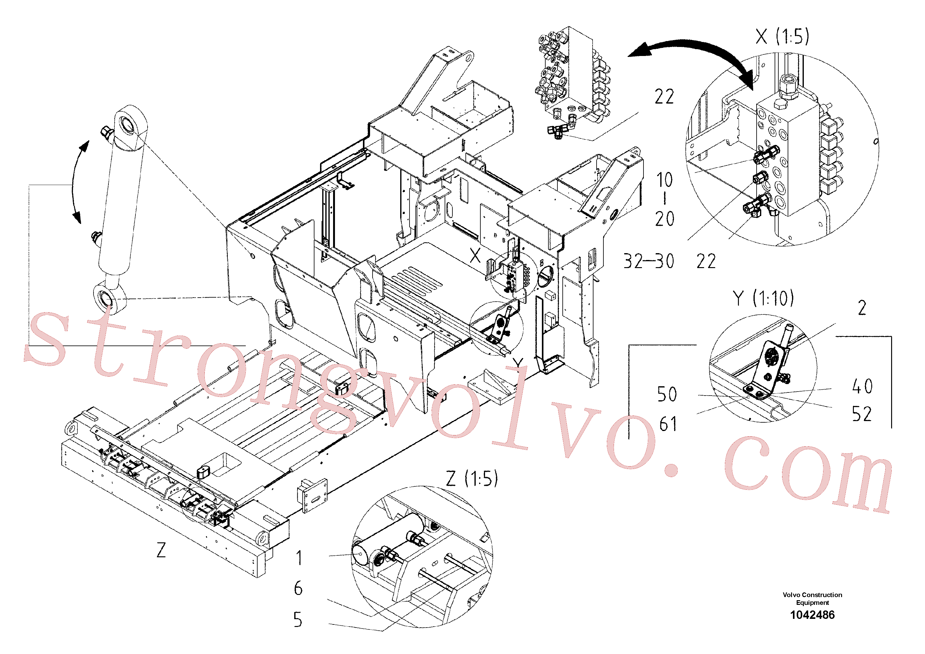RM96713334 Volvo Placa do avental dianteiro hidráulico(1042486 Montagem)