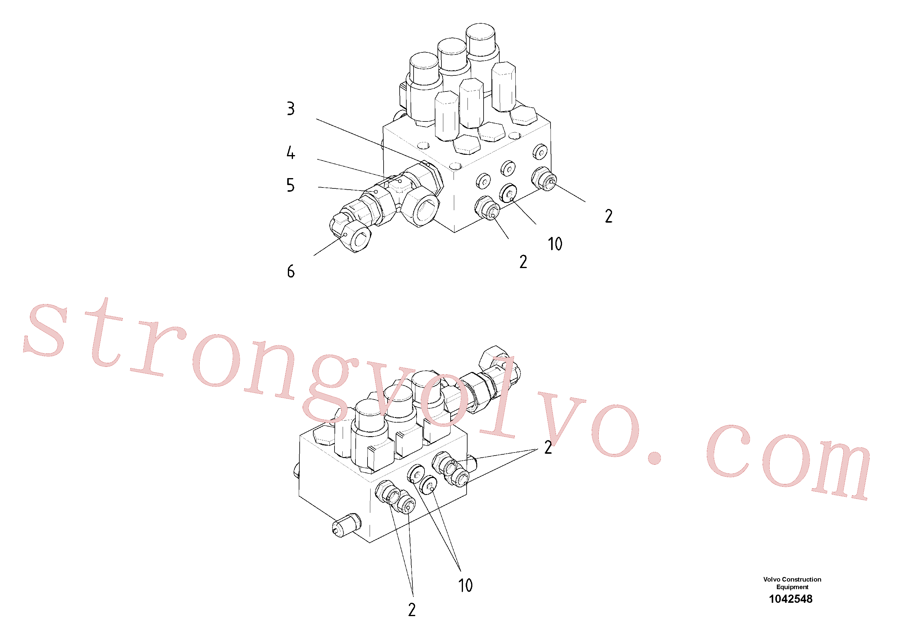 RM80664451 Volvo Transportador do bloco de válvulas(1042548 Montagem)