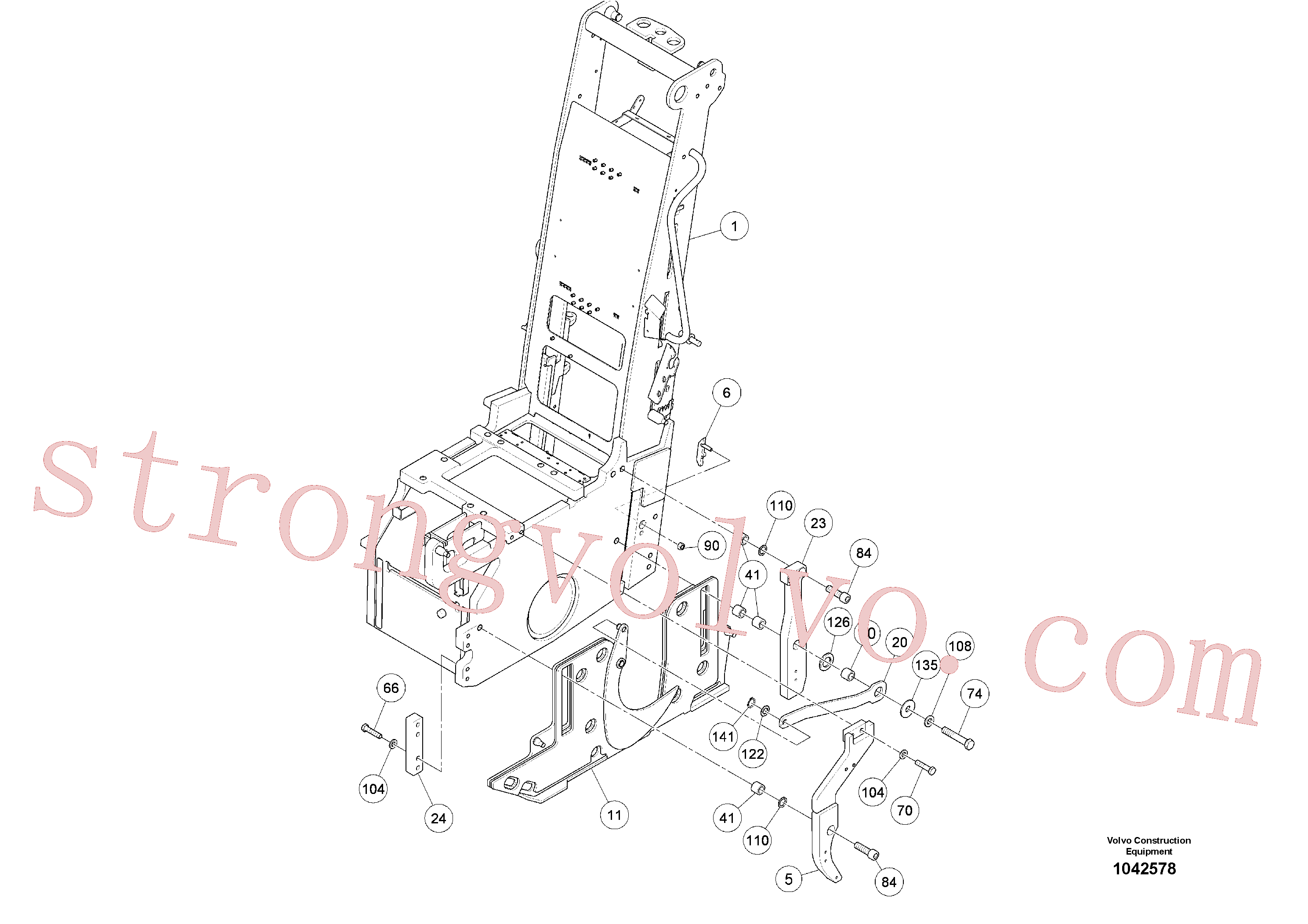 Volvo RM80852171 Peça da tampa de fresagem Volvo Acessórios para escavadeira