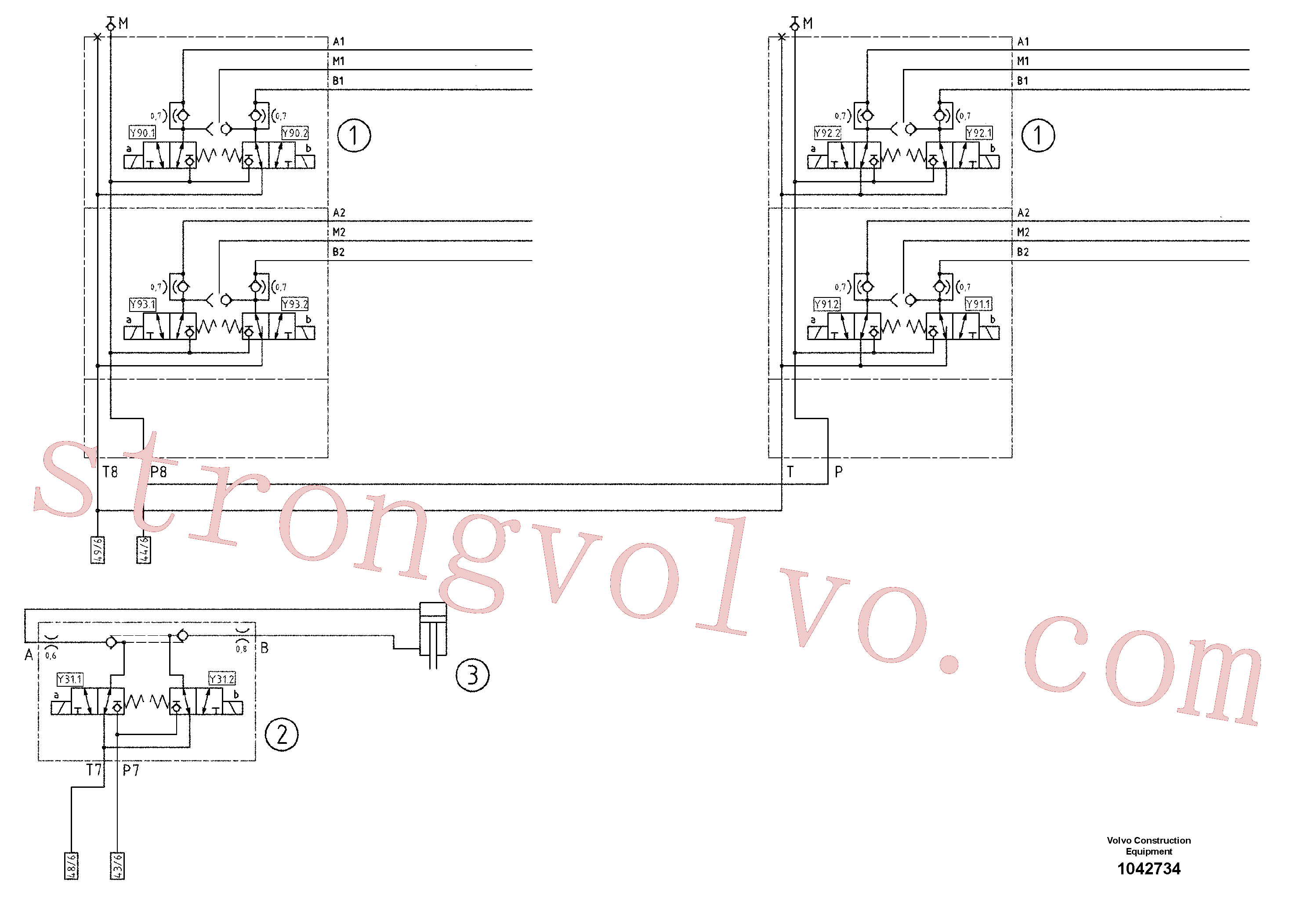 VOE12779991 Volvo Diagrama(1042734 Montagem)