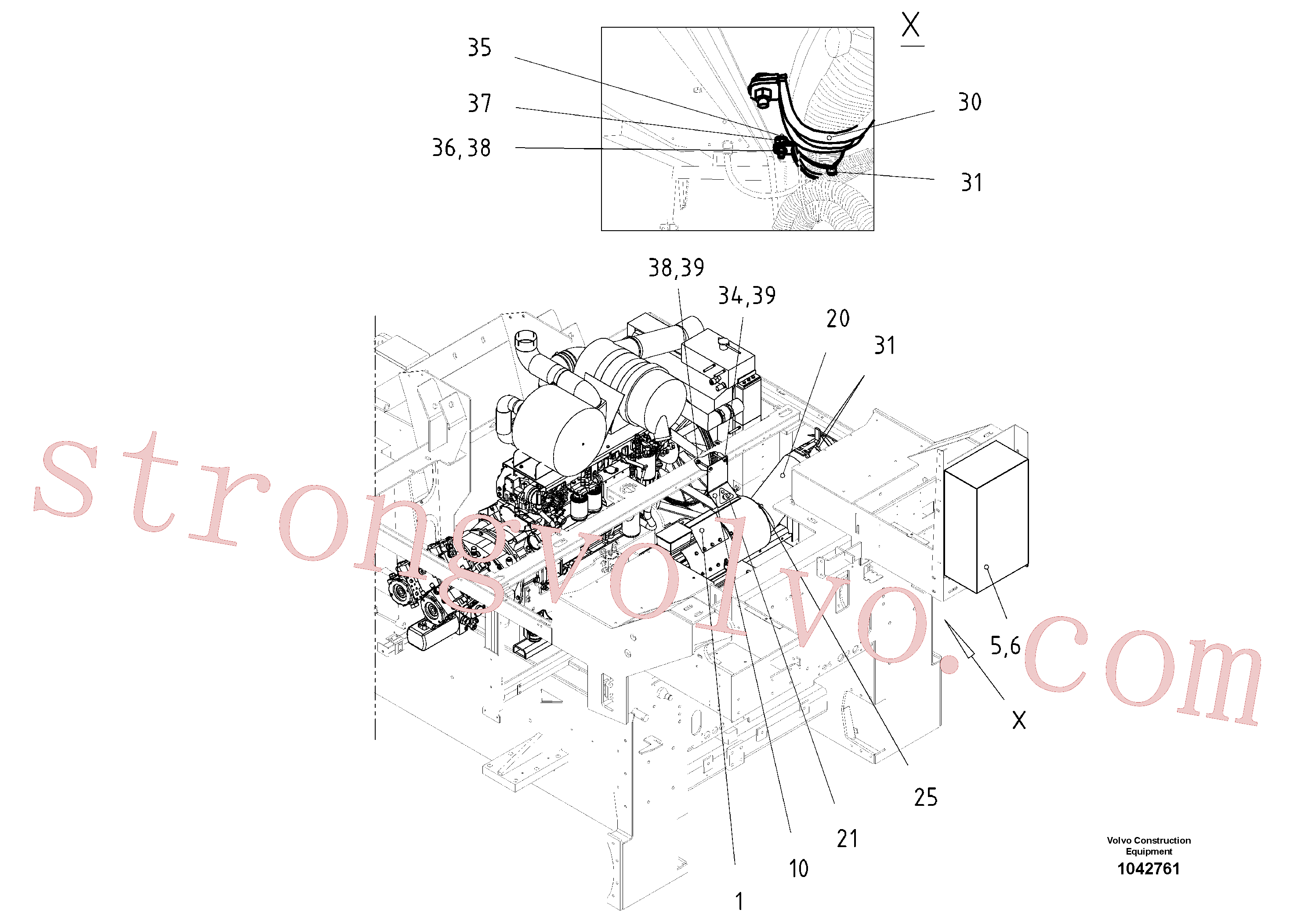 RM13943014 Volvo Suporte do alternador(1042761 Montagem)