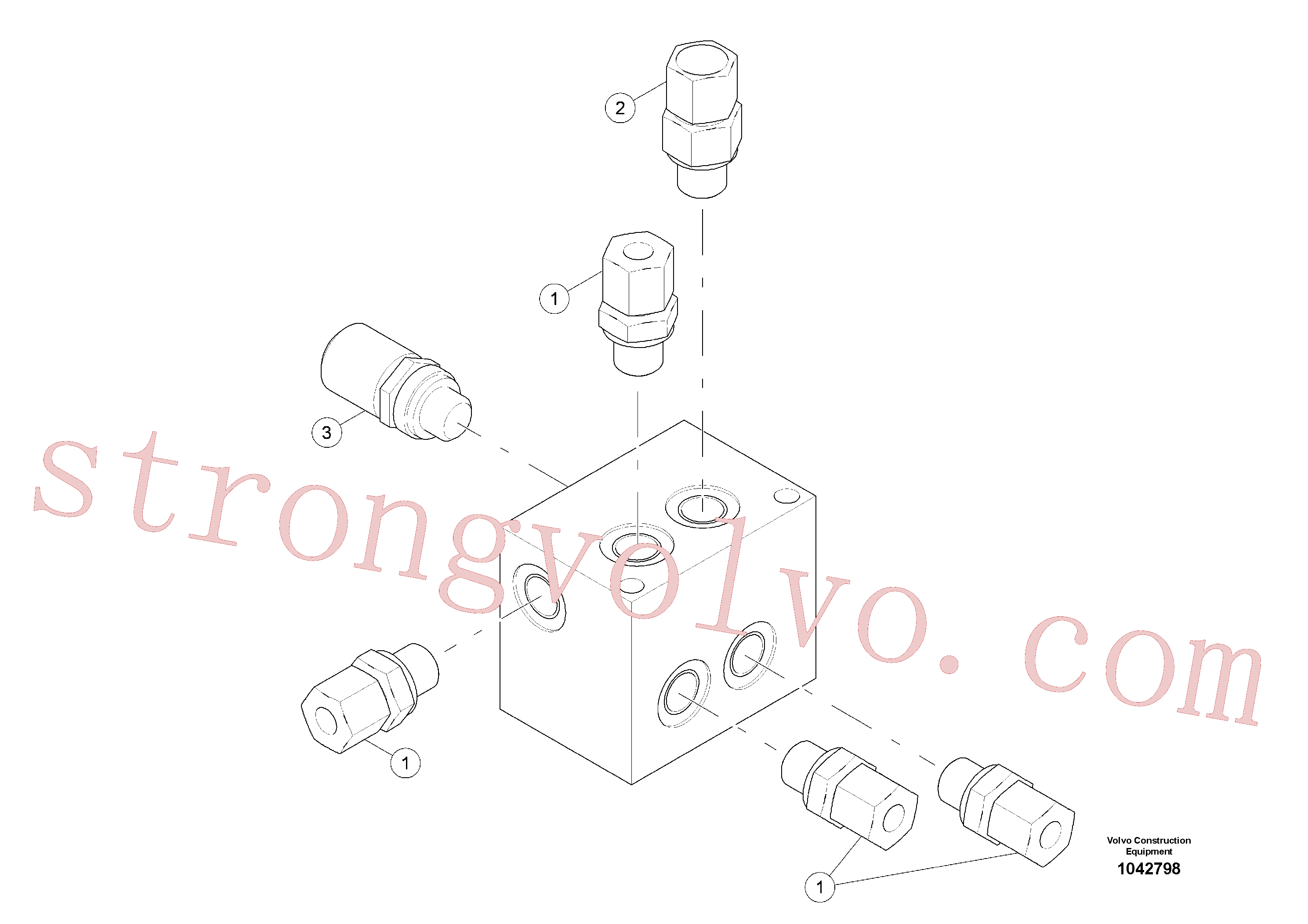 RM14089643 Volvo Distribuidor do bloco(1042798 Montagem)