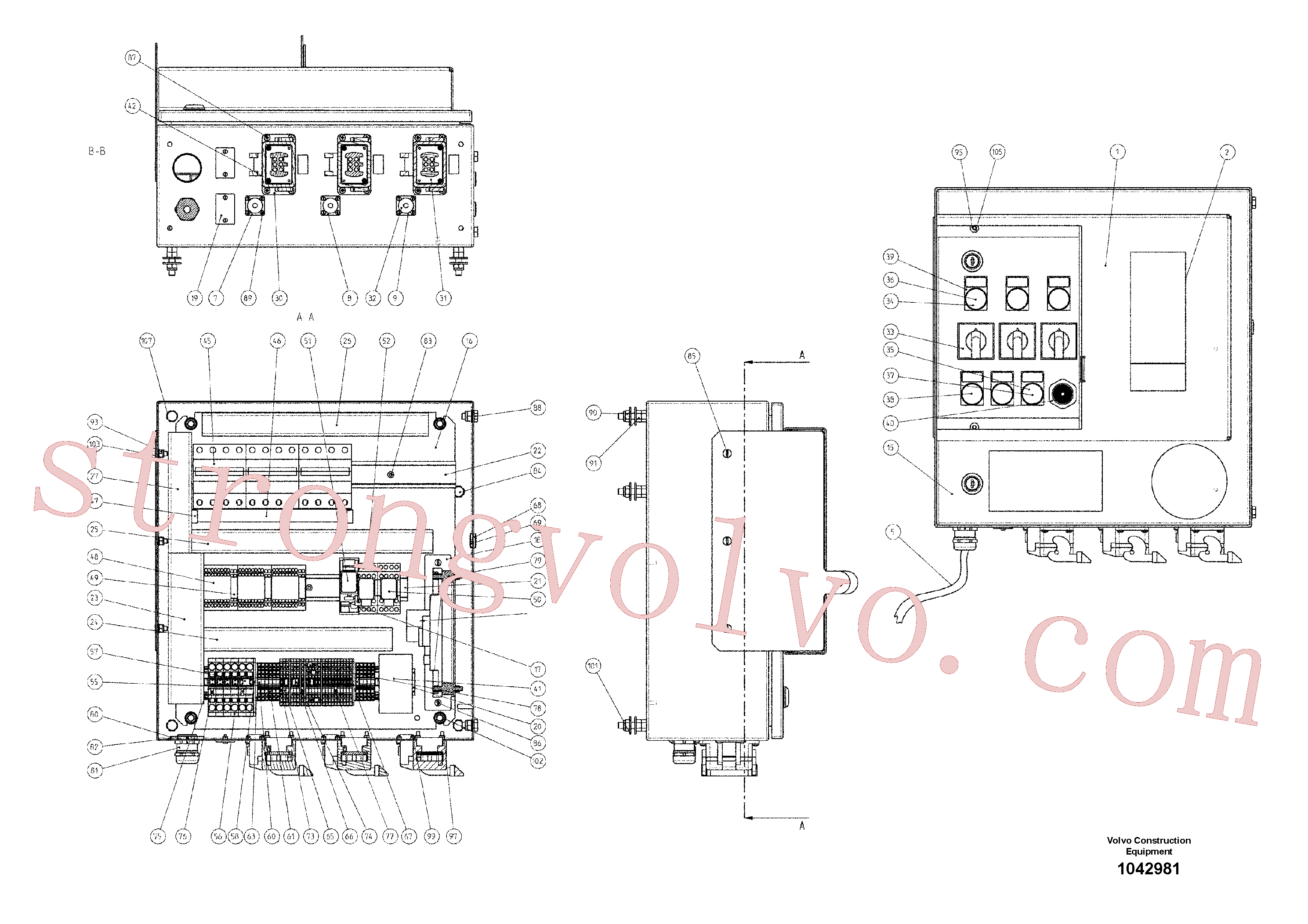 RM58867052 Volvo Caixa de interruptores do aquecimento eléctrico, Armário de interruptores para aquecimento eléctrico(1042981 Montagem)