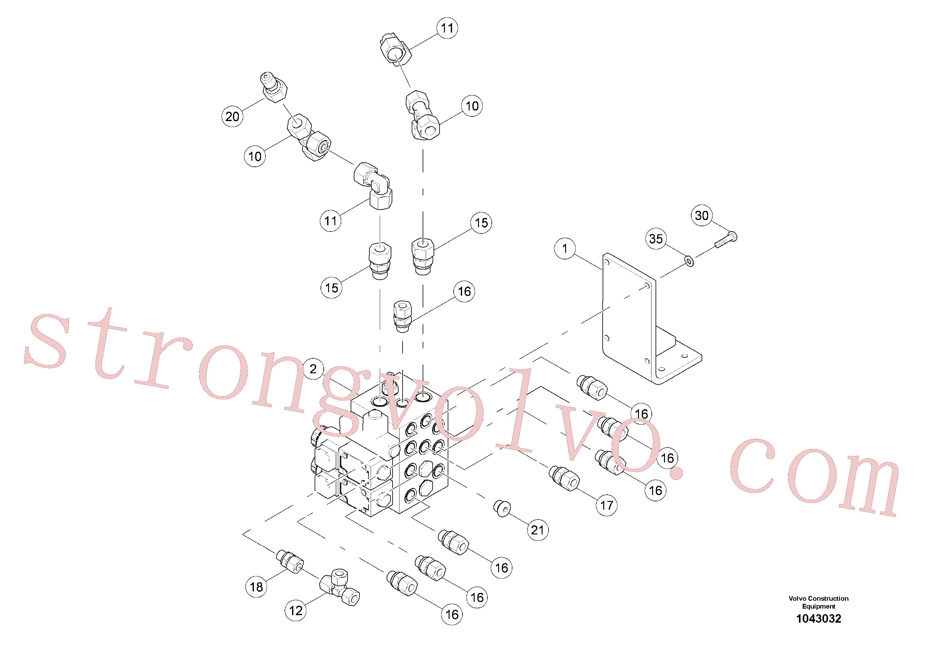 RM14079297 Volvo Transmissão do bloco de válvulas(1043032 Montagem)