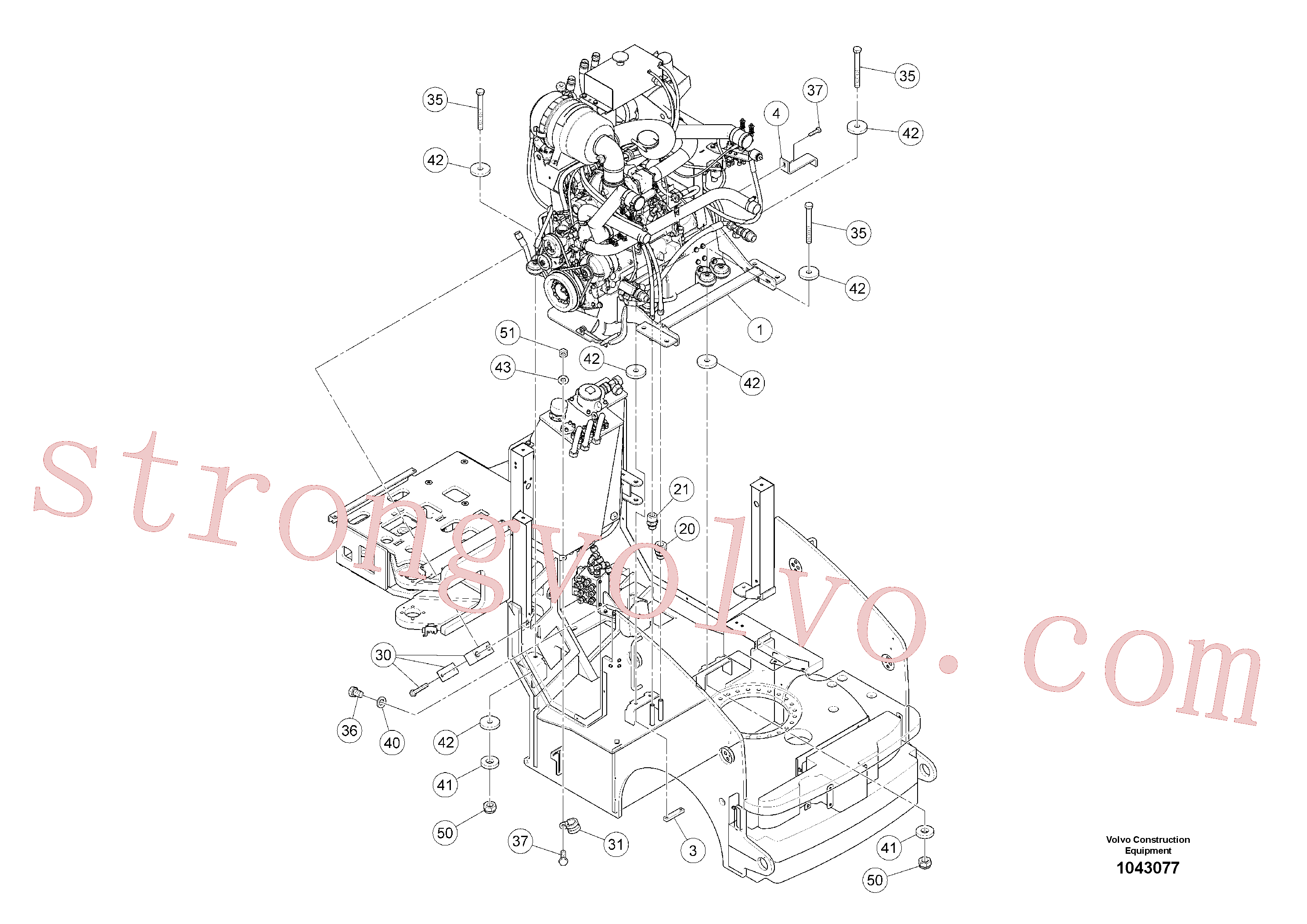 Volvo Acessórios para escavadeira RM96727896 Parafuso sextavado Acessórios