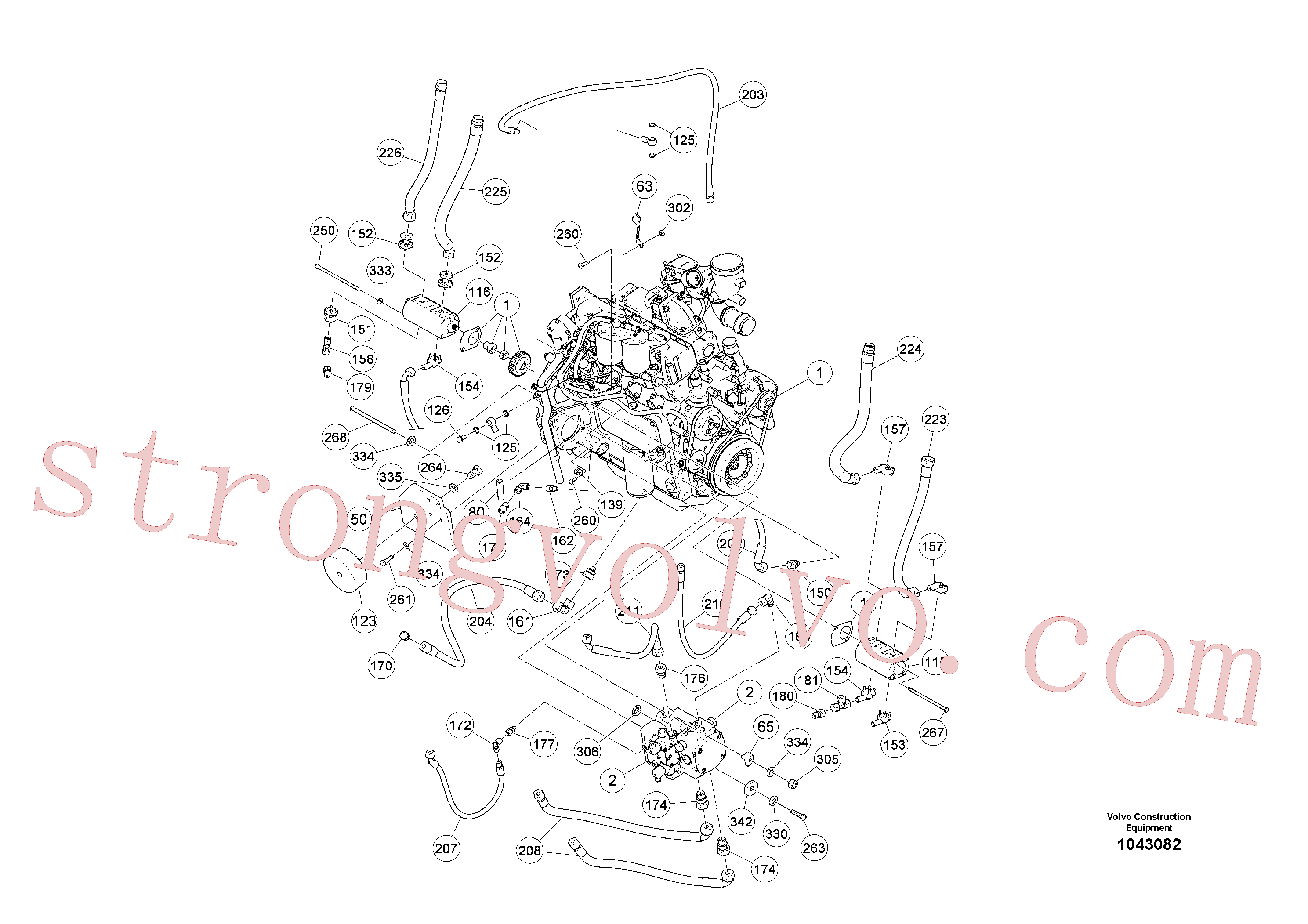 RM96719117 Volvo Motor básico(1043082 Montagem)
