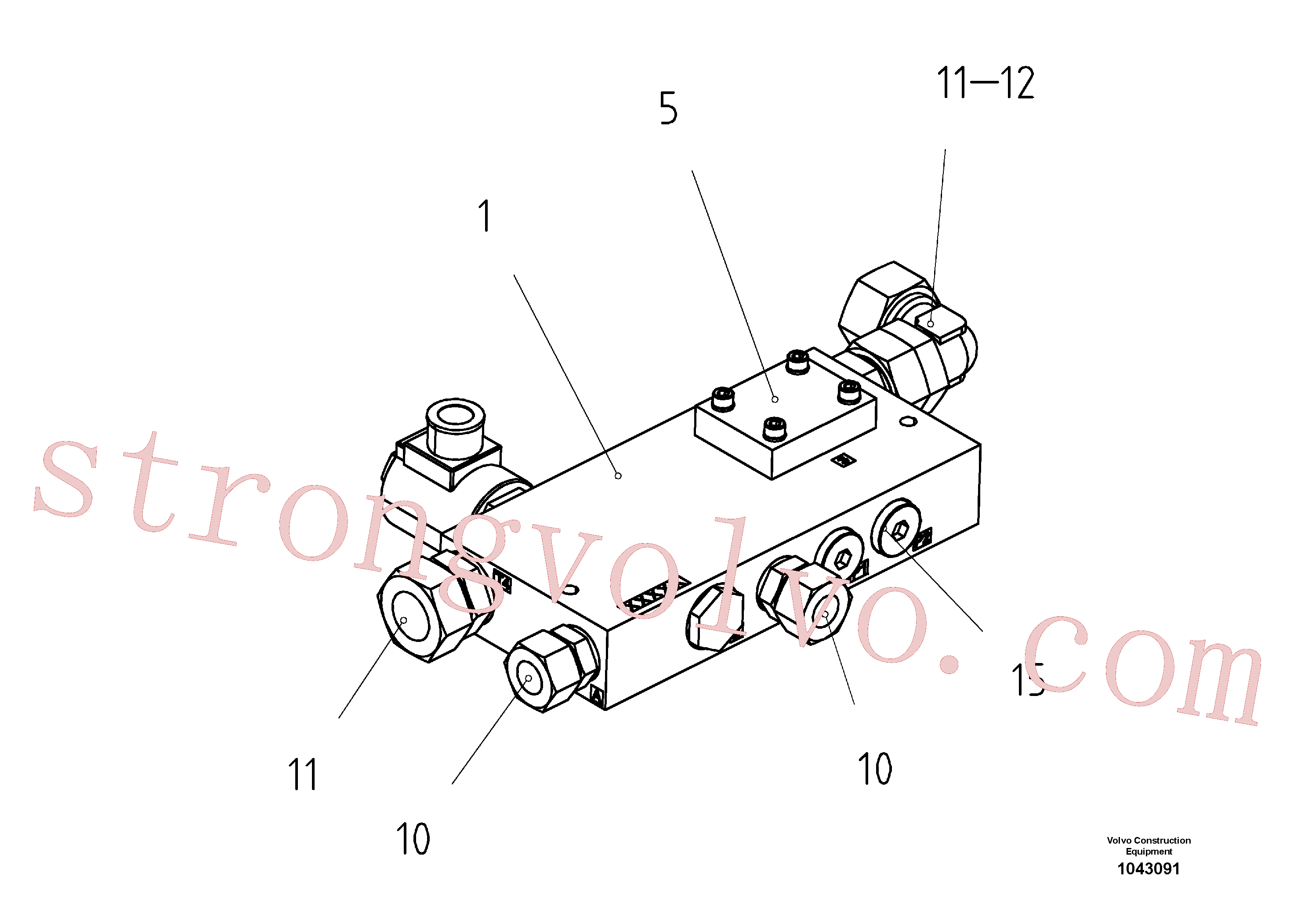 RM14090336 Volvo Bloco de válvulas(1043091 Montagem)