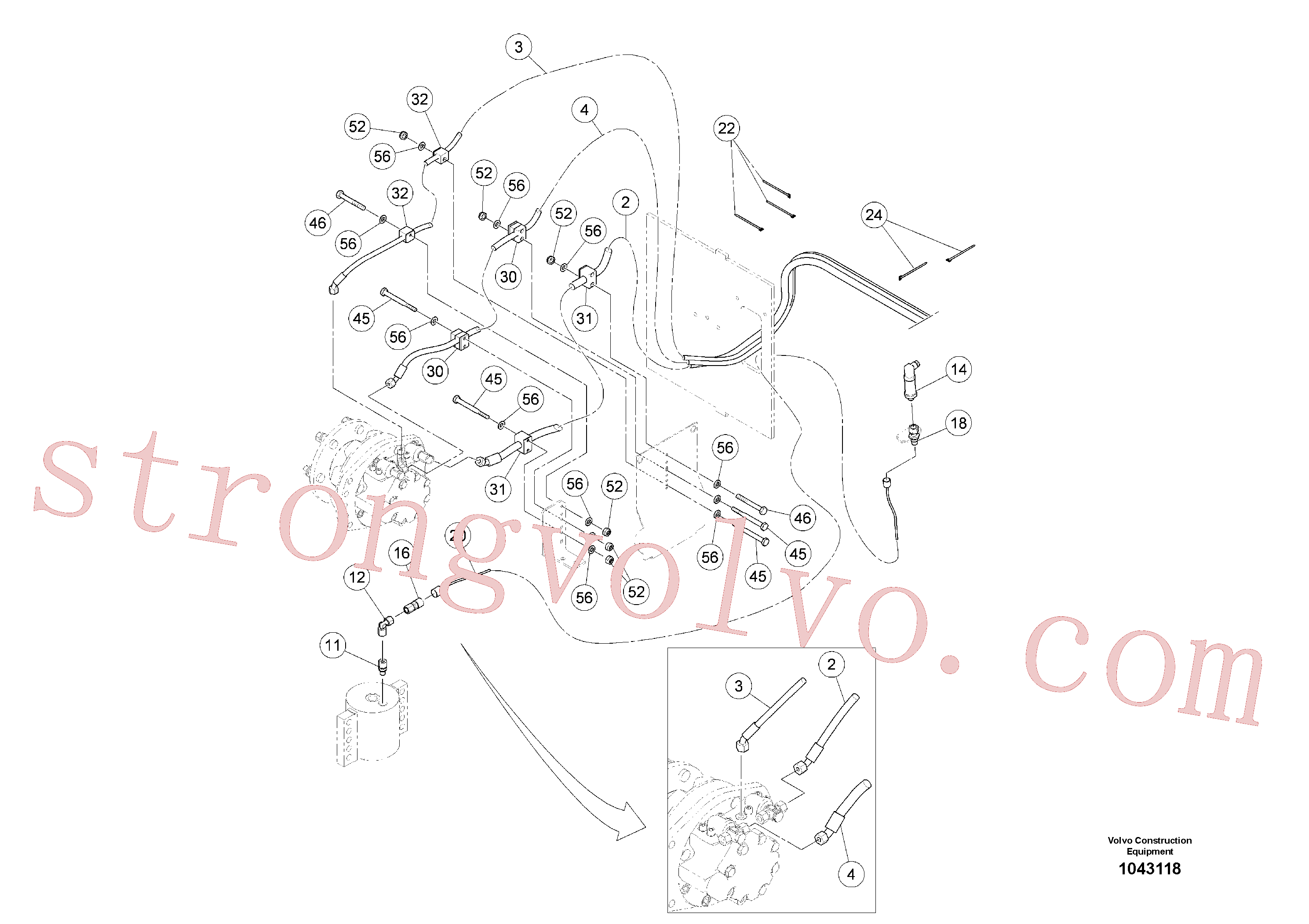 RM14079933 Volvo Sistema hidráulico, duas rodas(1043118 Montagem)
