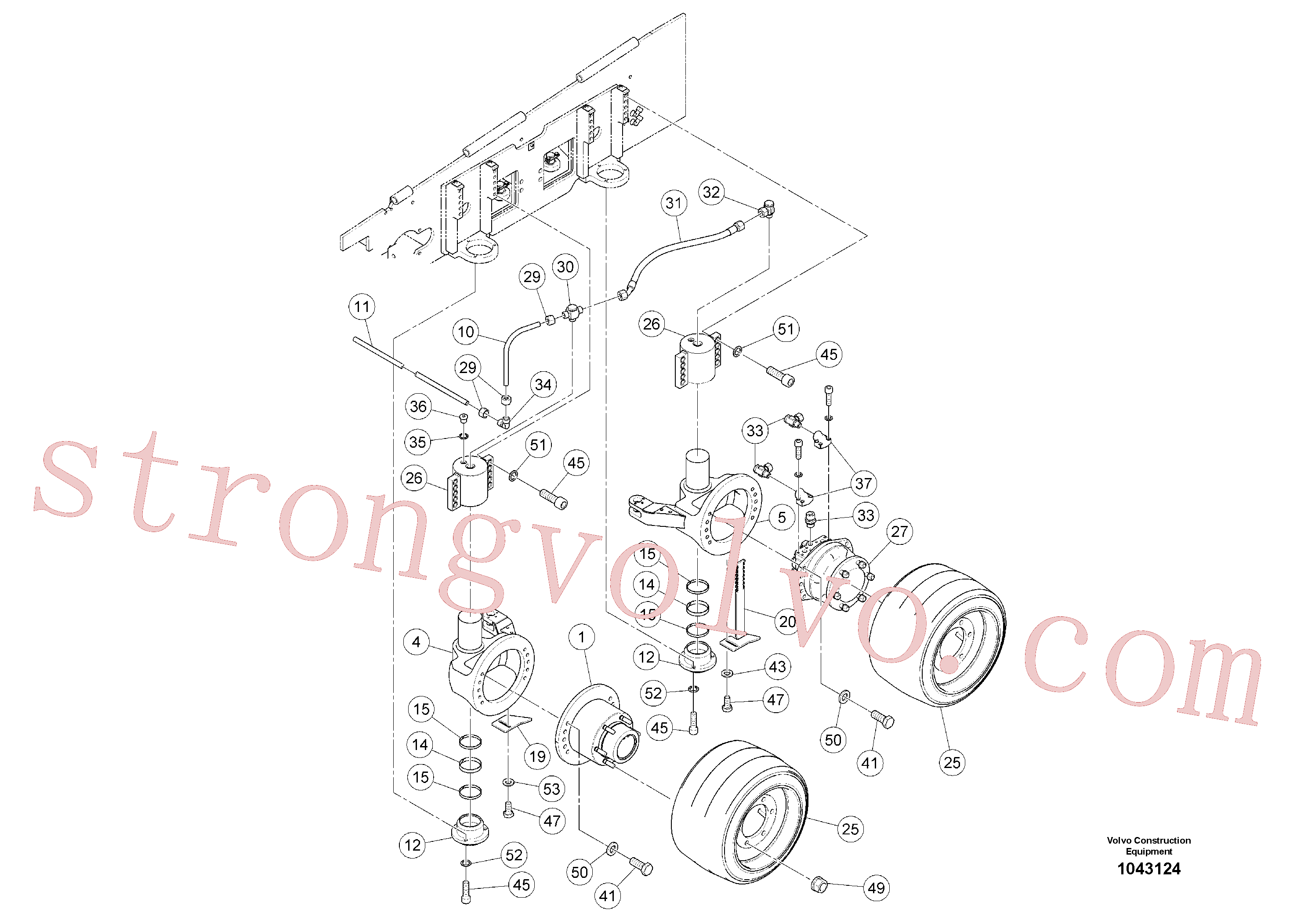 RM80630783 Volvo Rodas dianteiras com accionamento de duas rodas(1043124 Montagem)