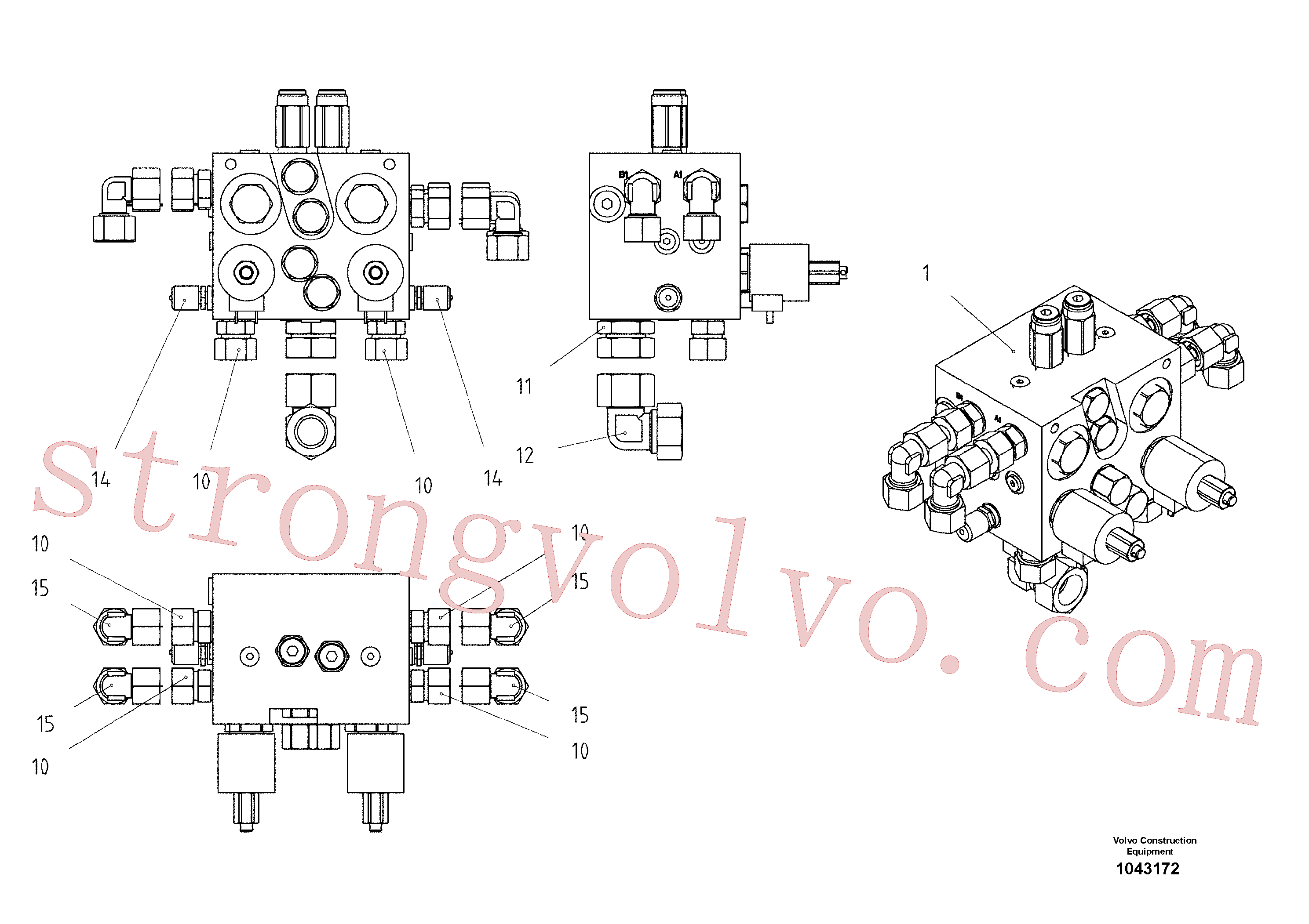 RM14103535 Volvo Bloco de válvulas(1043172 Montagem)