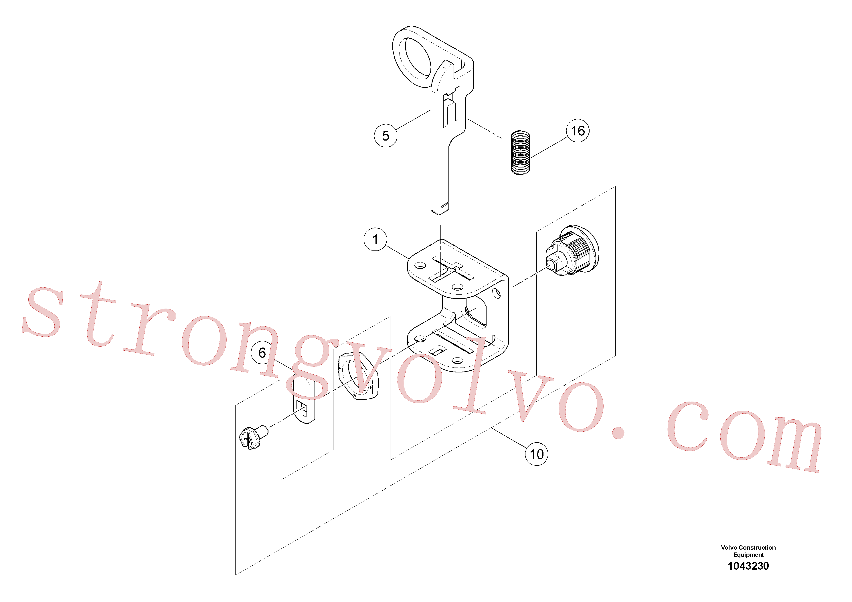 RM80801103 Volvo Fecho de engate(1043230 Montagem)