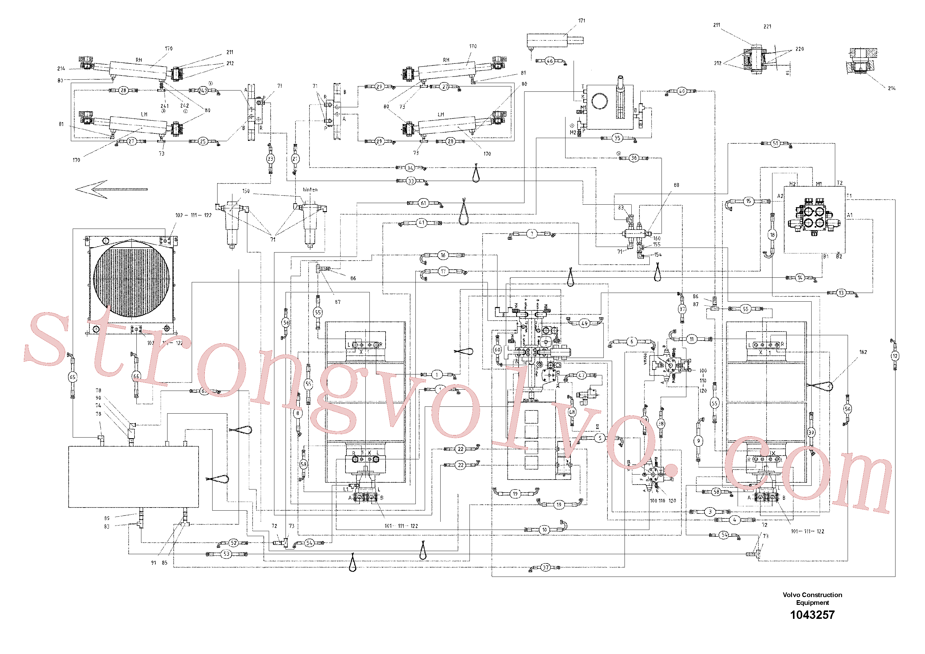 RM96711734 Volvo Linhas de mangueira(1043257 Montagem)
