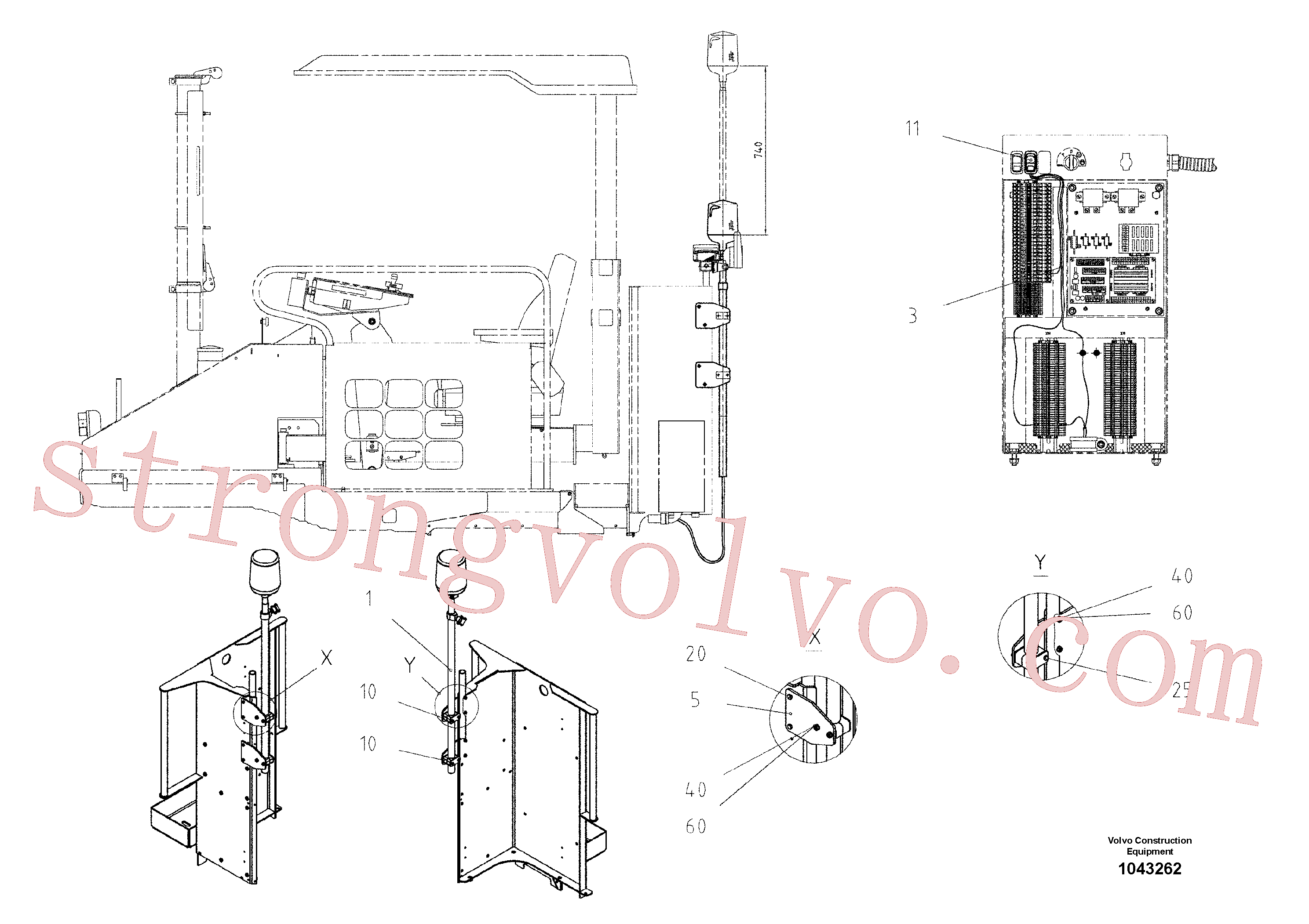 RM13907548 Volvo Farol rotativo(1043262 Montagem)