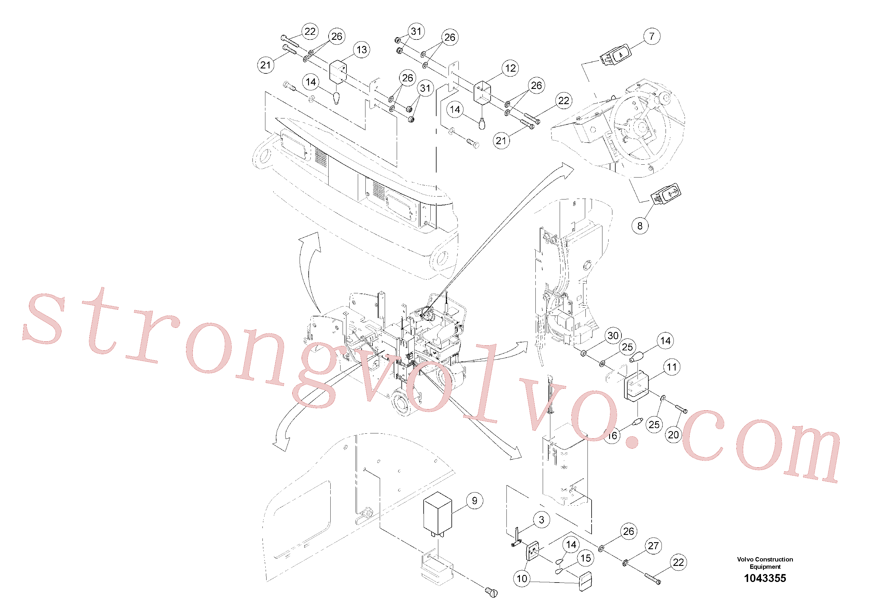 RM96712765 Volvo Luzes de circulação rodoviária(1043355 Montagem)