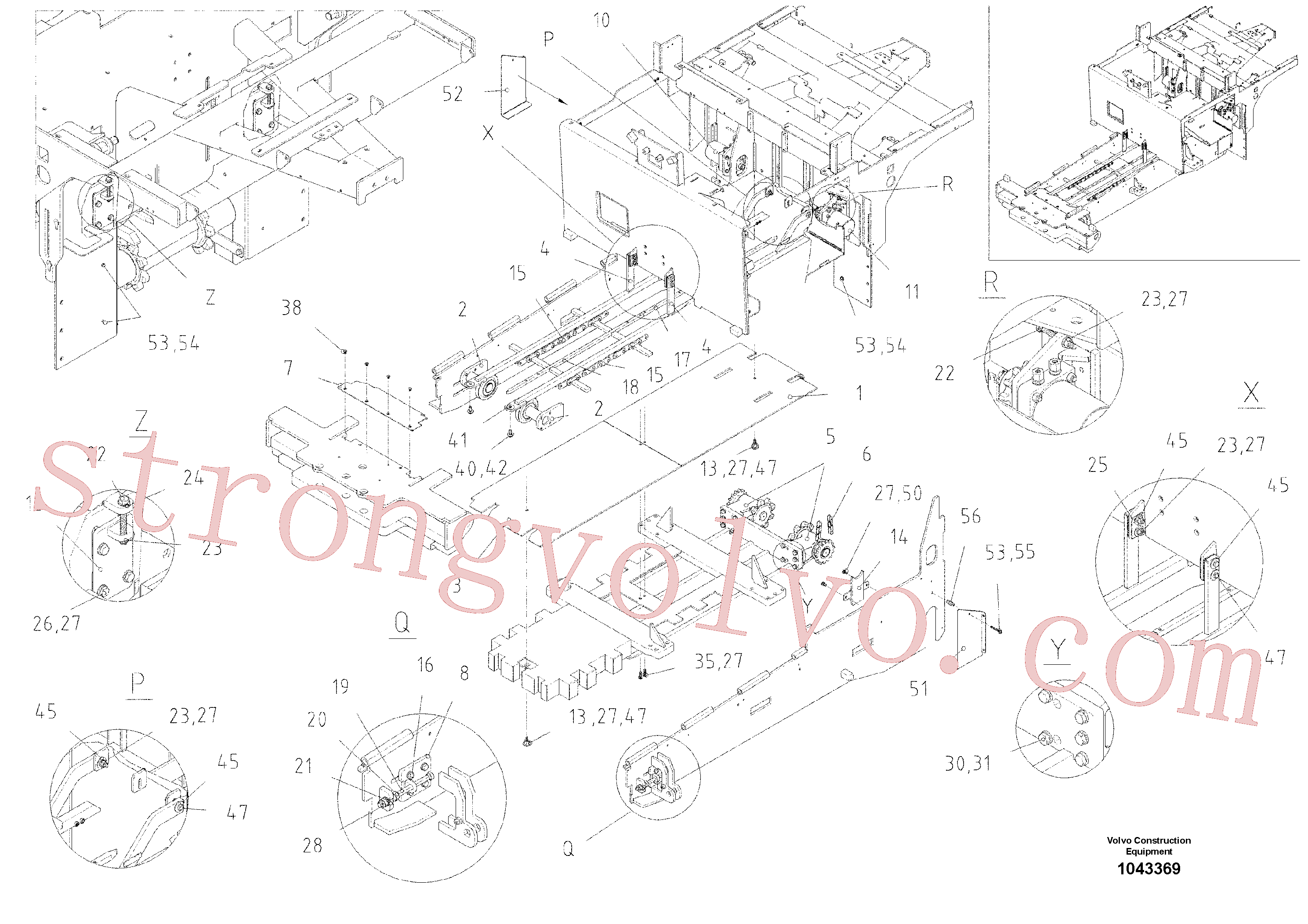 RM96722426 Volvo Conjunto de correia de entrega(1043369 Montagem)