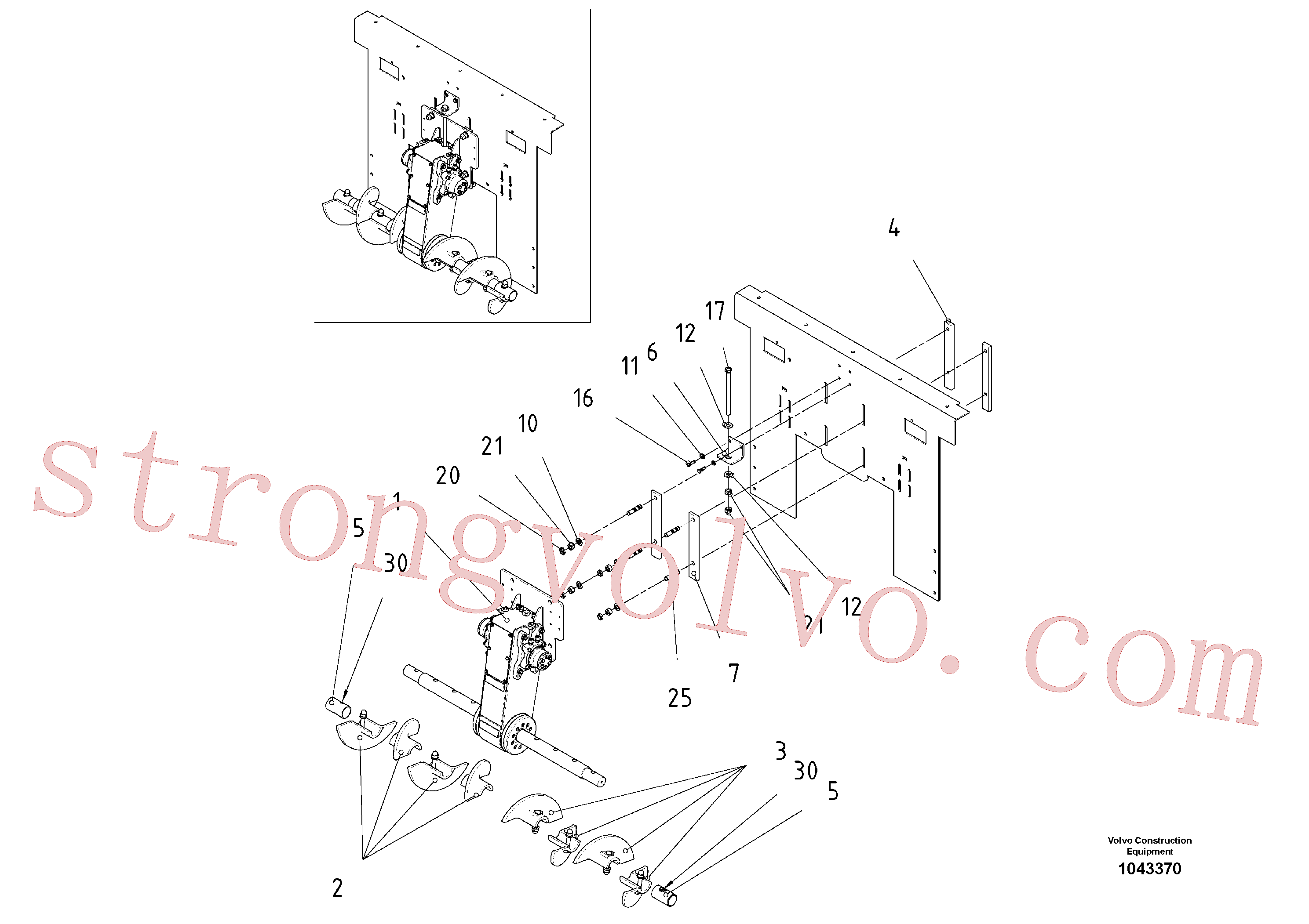 Volvo RM96722426 Parafuso sextavado Volvo Acessórios para escavadeira