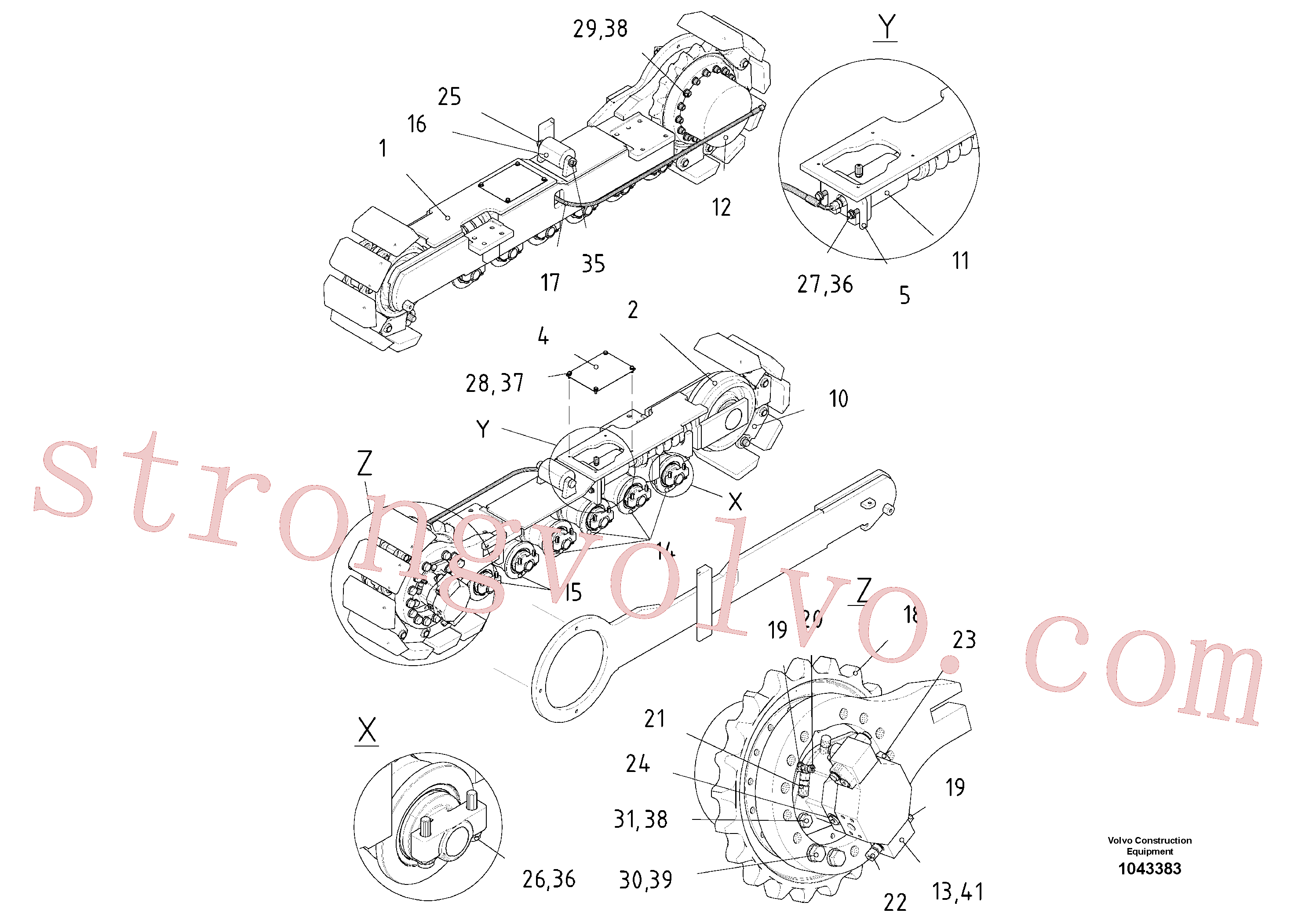 RM96725130 Volvo Carro da calha(1043383 Montagem)