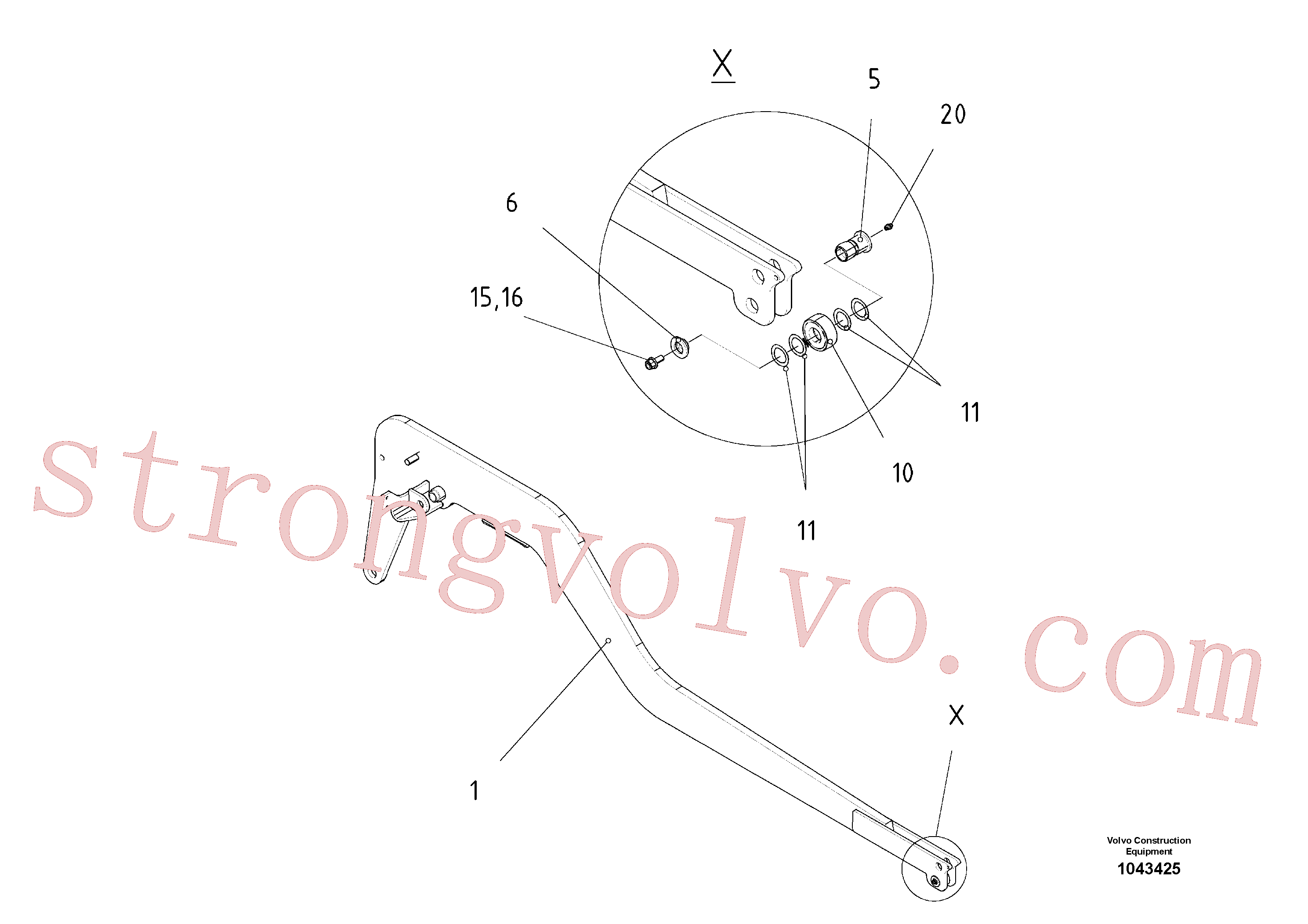 RM58853805 Volvo Braço de reboque(1043425 Montagem)