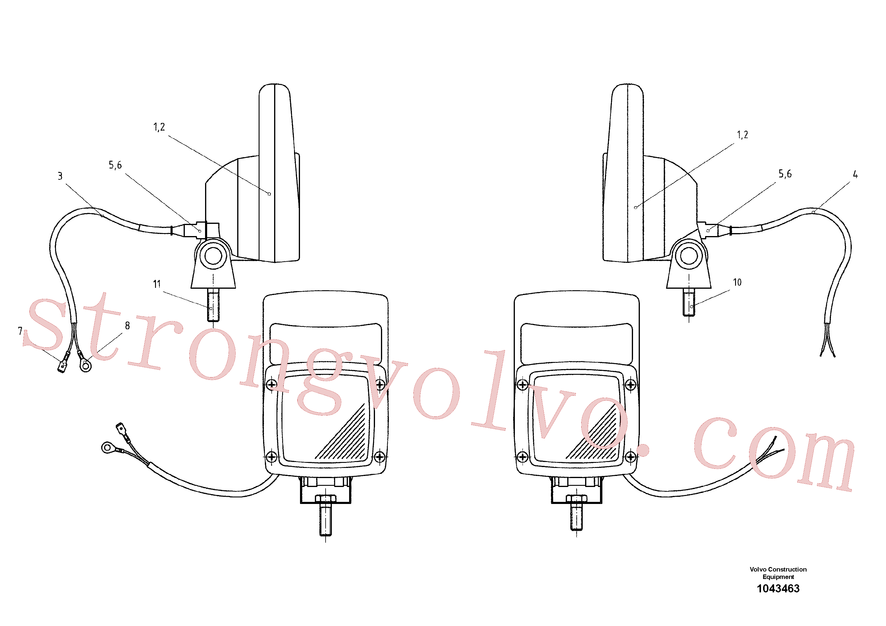 RM58830928 Volvo Projectores de trabalho 4 unids.(1043463 Montagem)