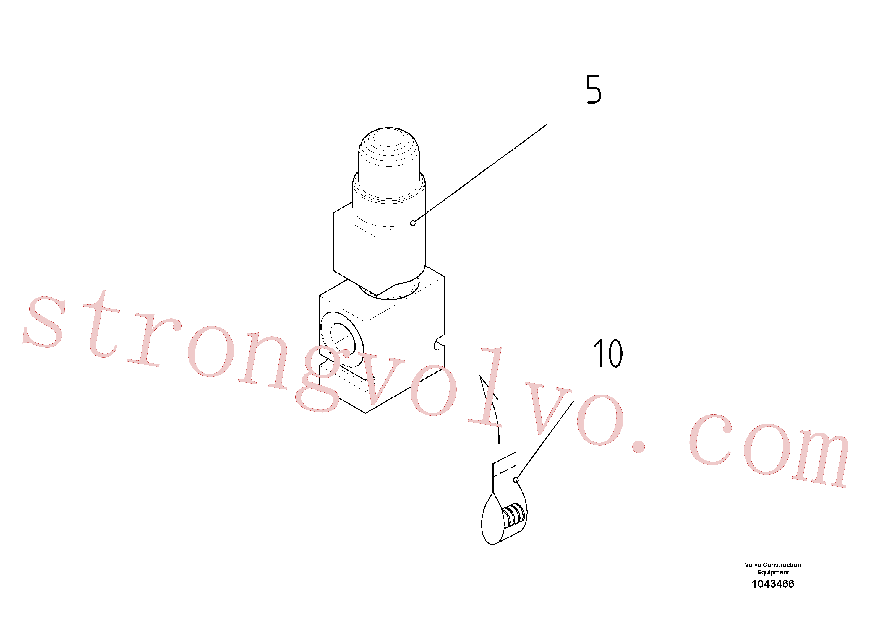 RM80611866 Volvo Válvula de sede direccional 2/2(1043466 Montagem)