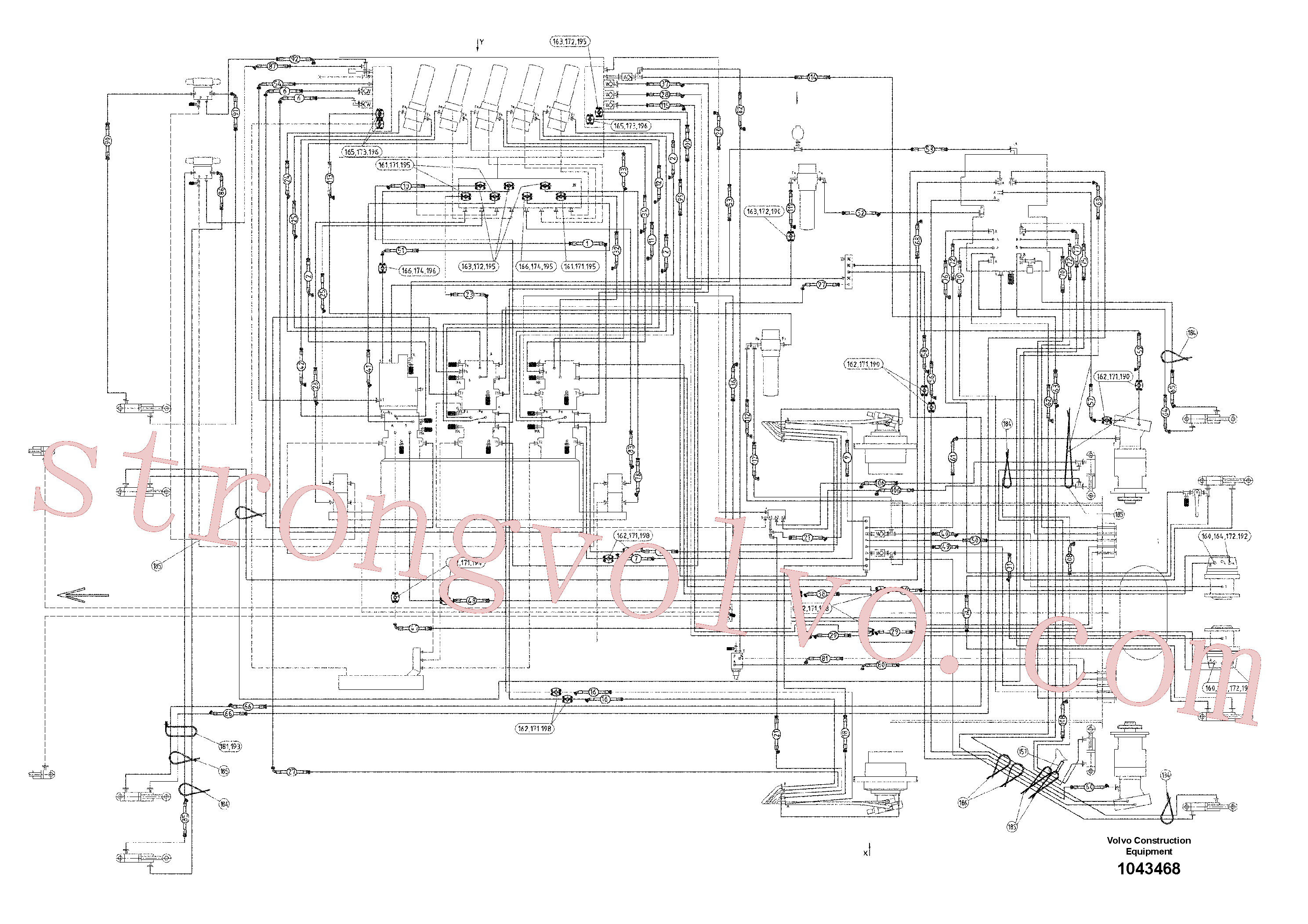 RM56285471 Volvo Linhas de mangueira(1043468 Montagem)