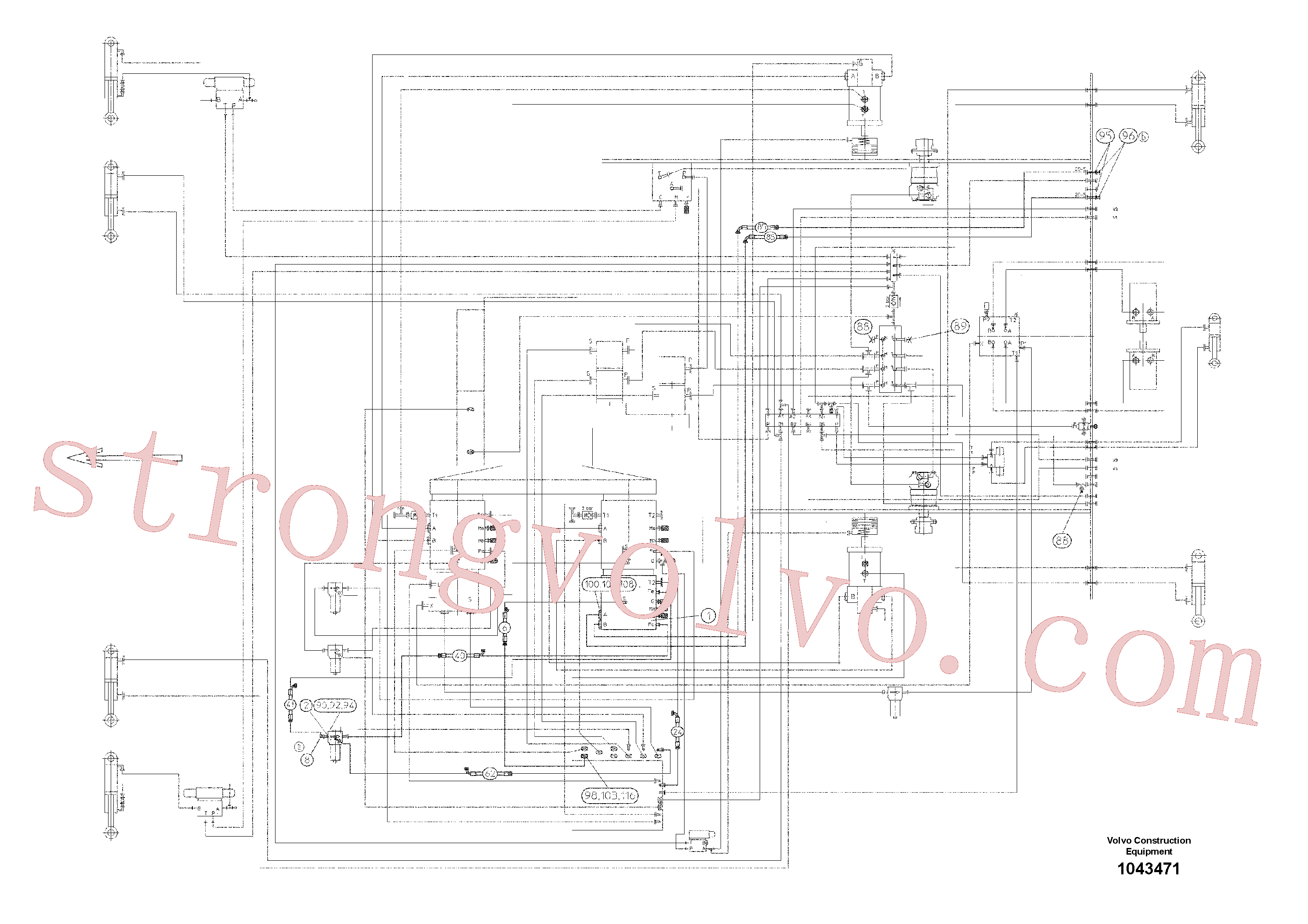 RM96719398 Volvo Sistema hidráulico(1043471 Montagem)