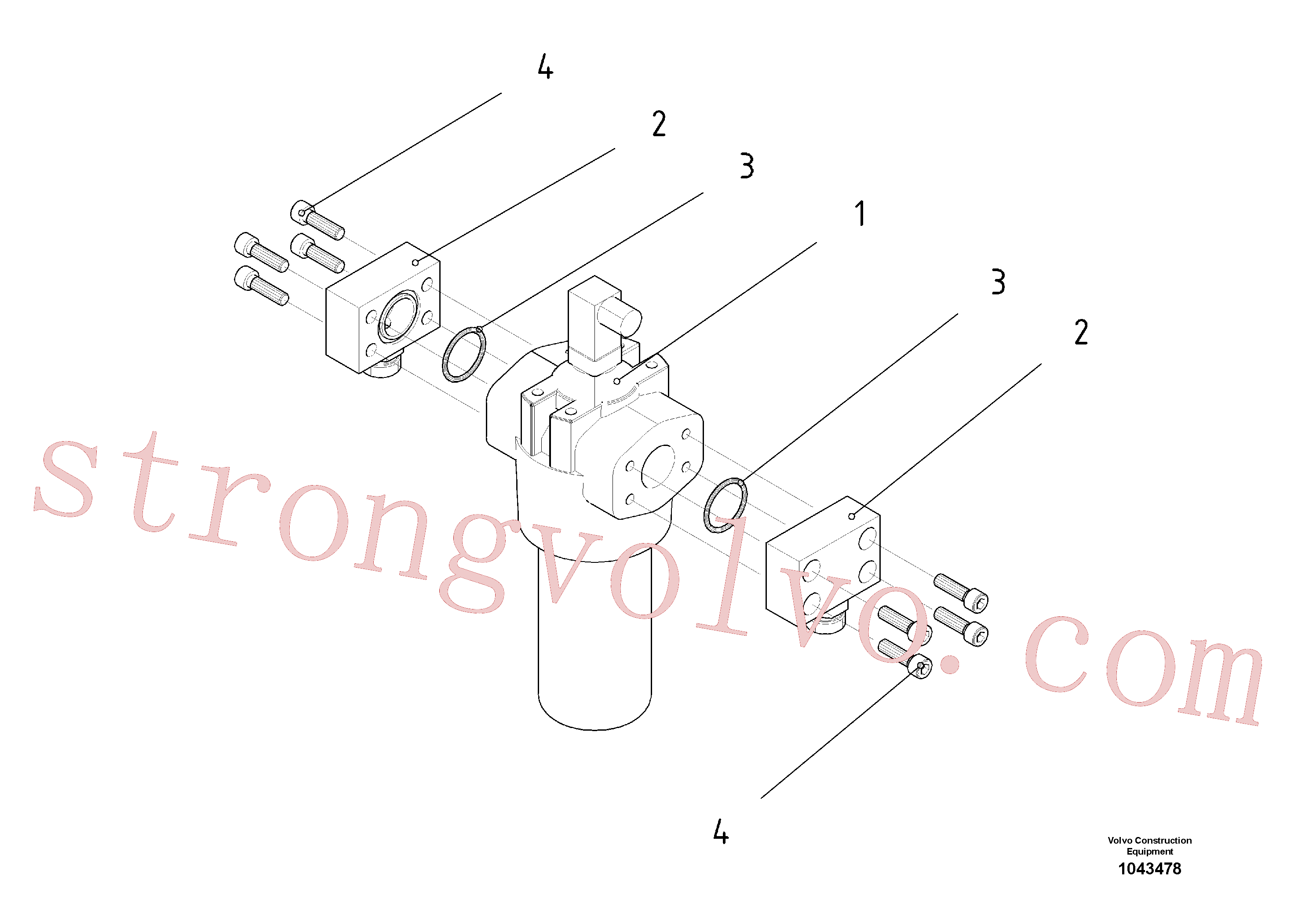 RM13954557 Volvo Filtro do circuito LS(1043478 Montagem)