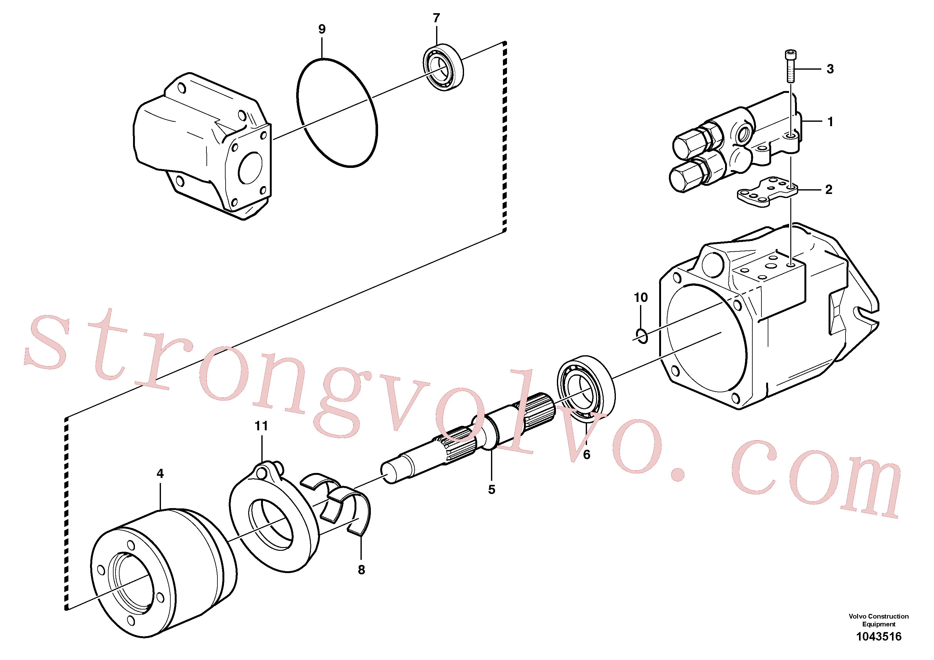 VOE15011528 Volvo Bomba hidráulica(1043516 Montagem)