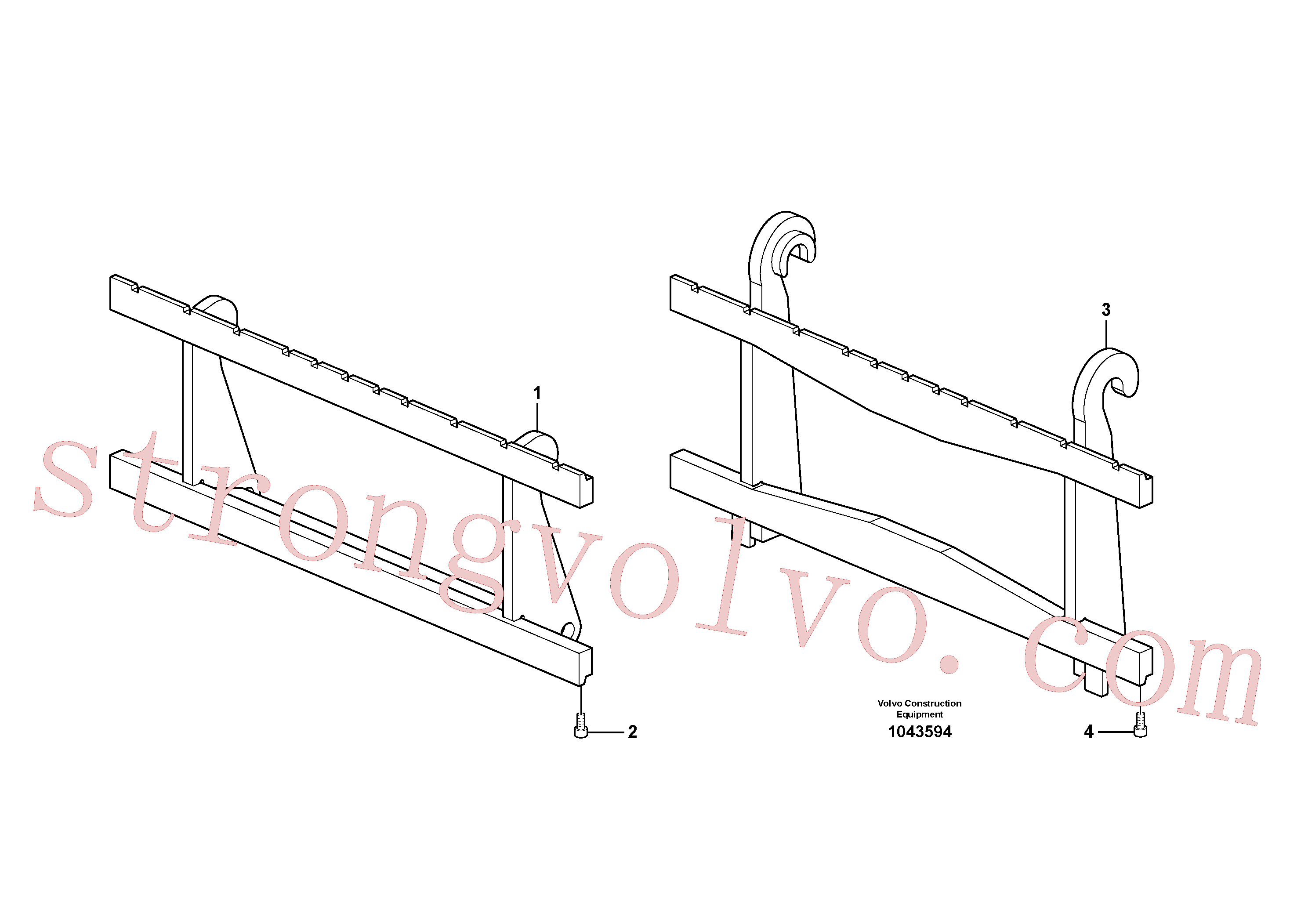 ZM2805037 Volvo Quadro da forquilha(1043594 Montagem)