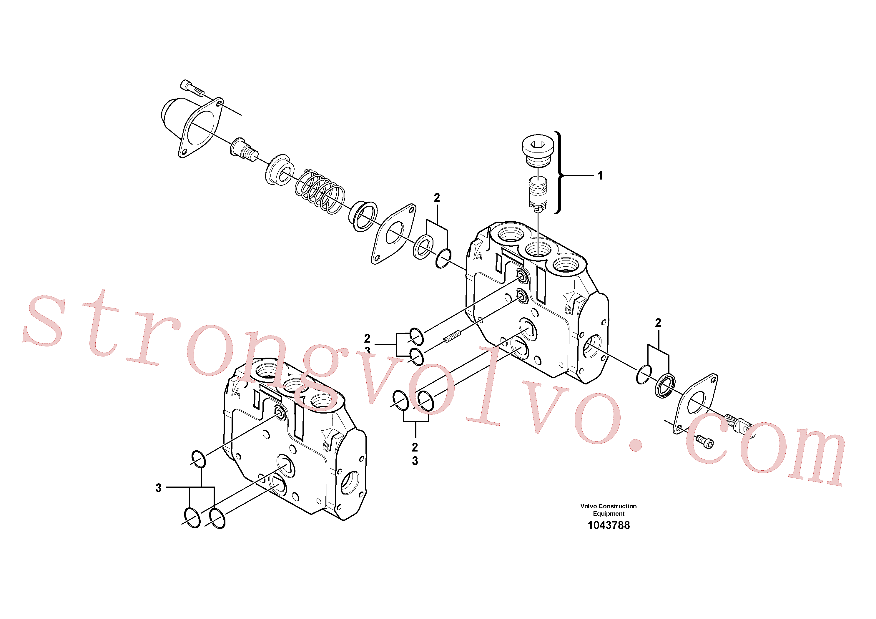 PJ7417729 Volvo Secção da válvula(1043788 Montagem)