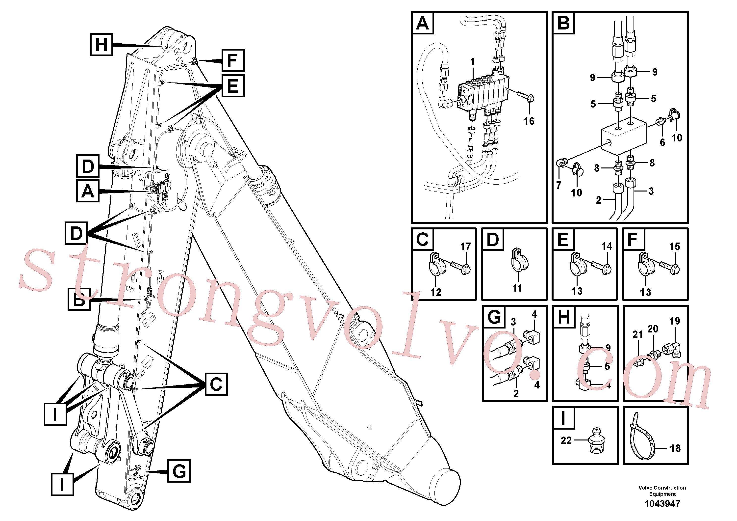 VOE14388982 Volvo Sistema de lubrificação automático, braço(1043947 Montagem)